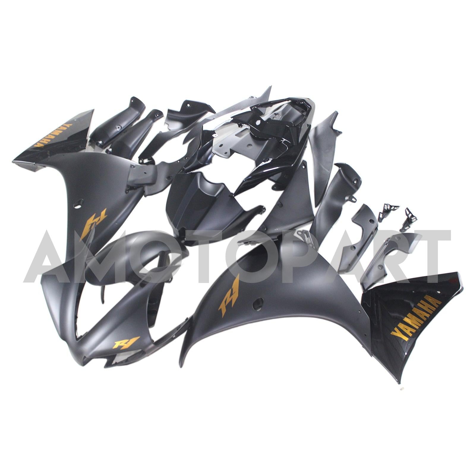 Amotopart Yamaha 2012-2014 YZF 1000 R1 Black Fairing Kit
