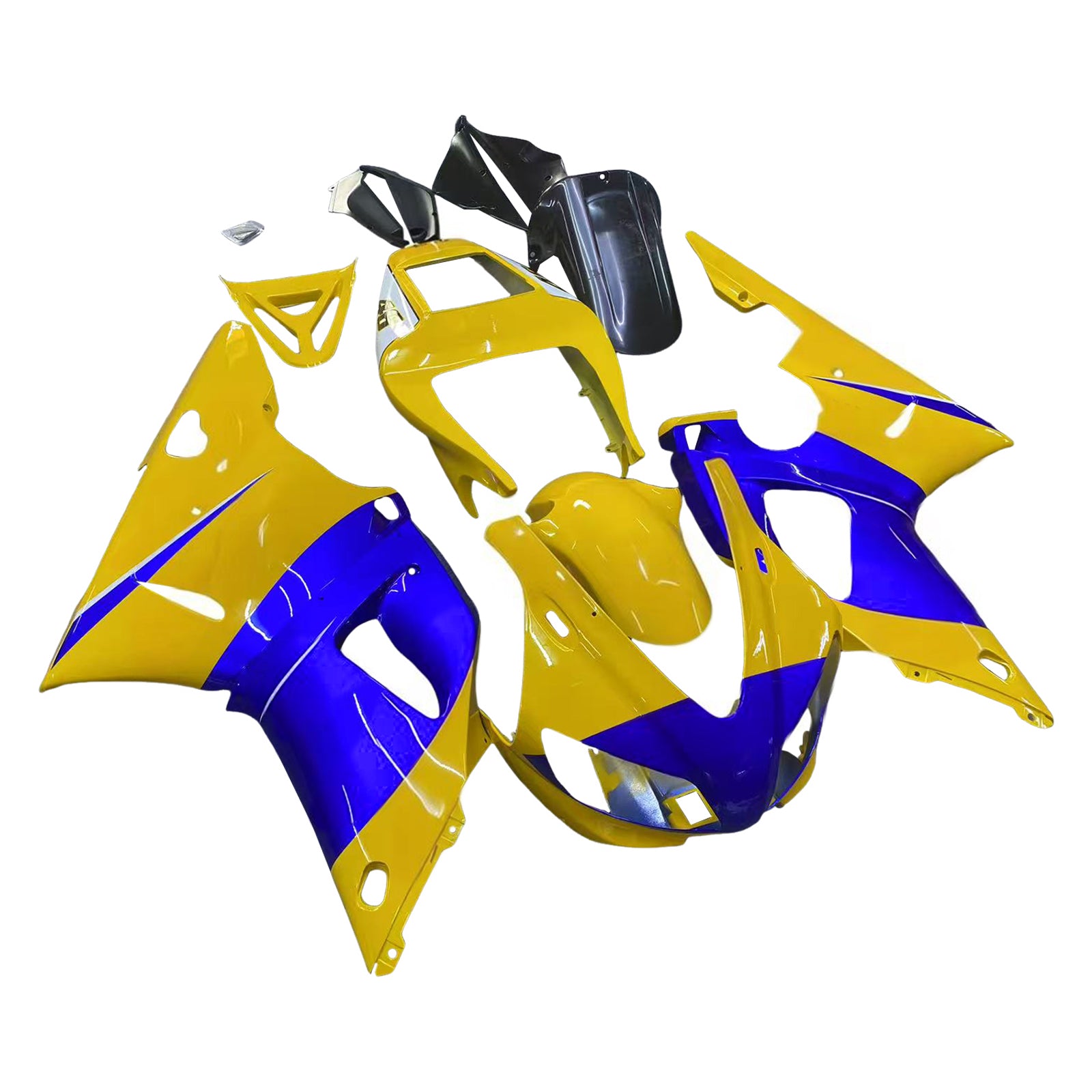 Amotopart 1998-1999 Yamaha YZF 1000 R1 Yellow&Blue Fairing Kit