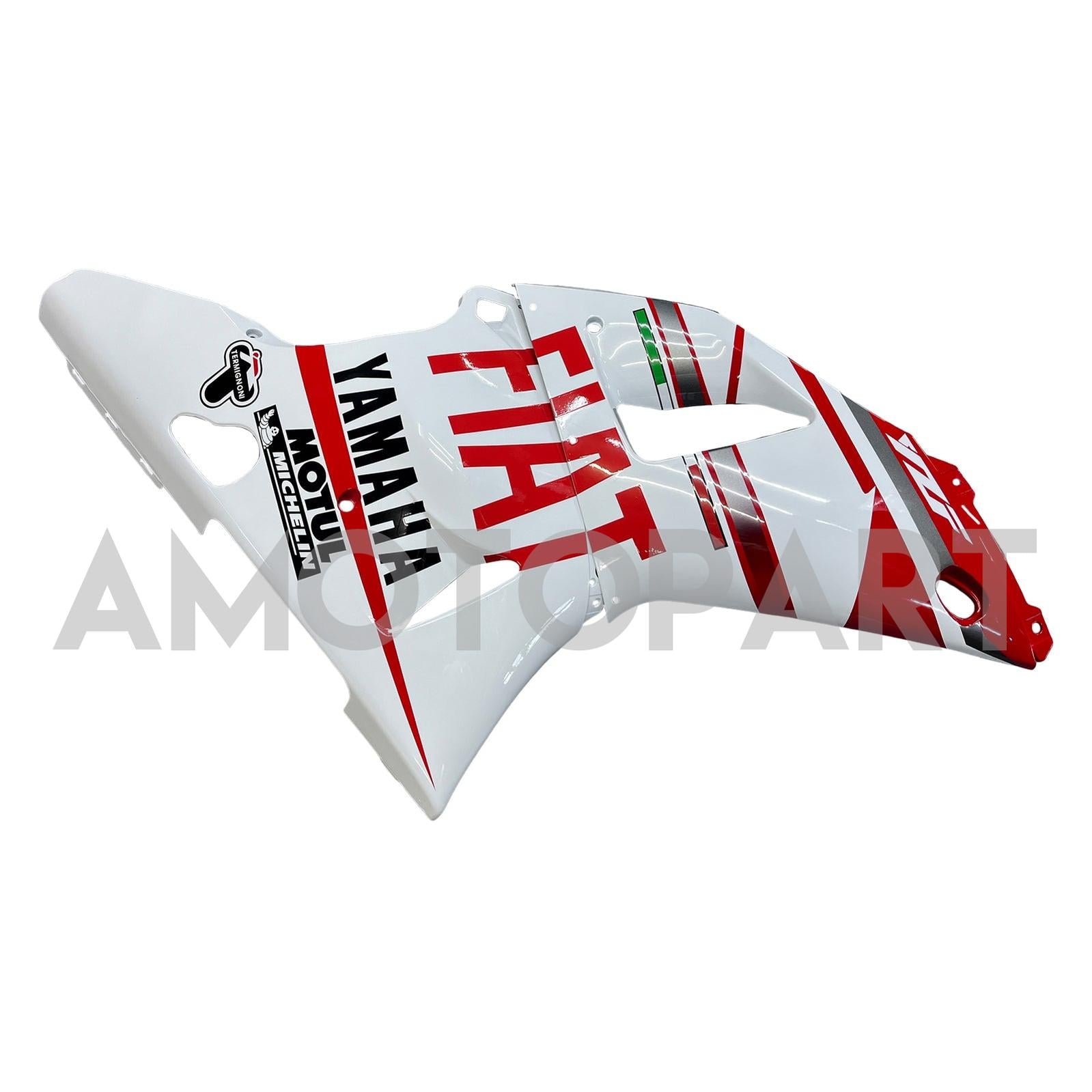 Amotopart 1998-1999 Yamaha YZF 1000 R1 Red & White Fairing Kit