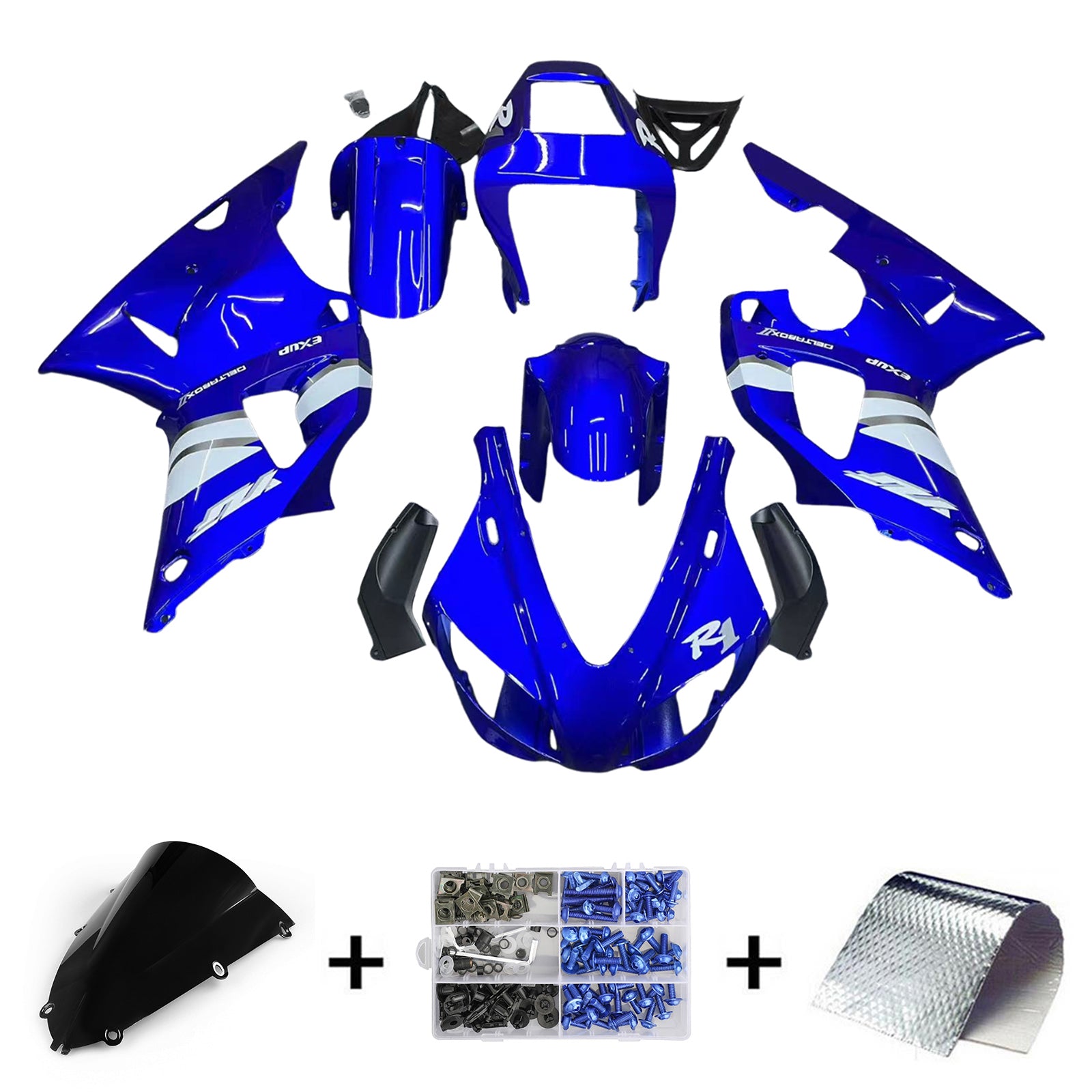 Amotopart 1998-1999 Yamaha YZF-R1 Blue Fairing Kit