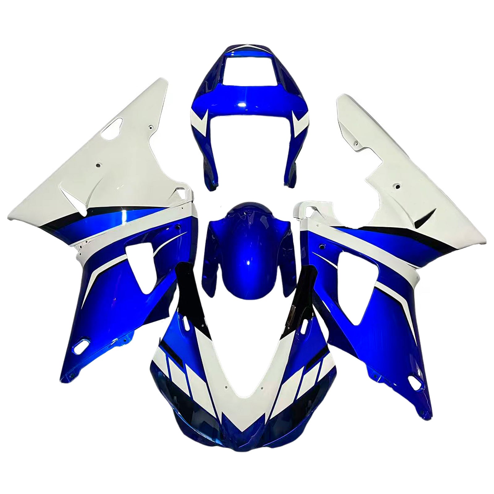 Amotopart Yamaha 1998-1999 YZF 1000 R1 Blue White Fairing Kit