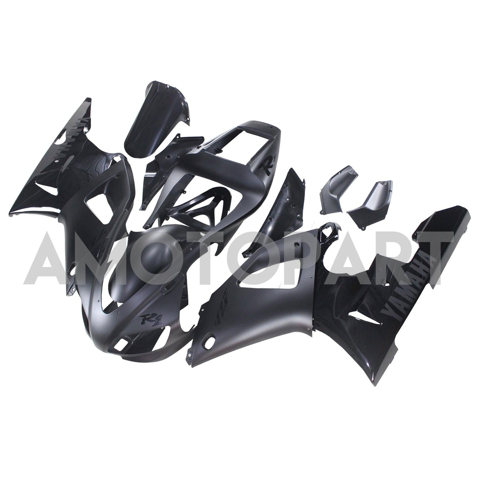 Amotopart Yamaha 1998-1999 YZF 1000 R1 Black Fairing Kit