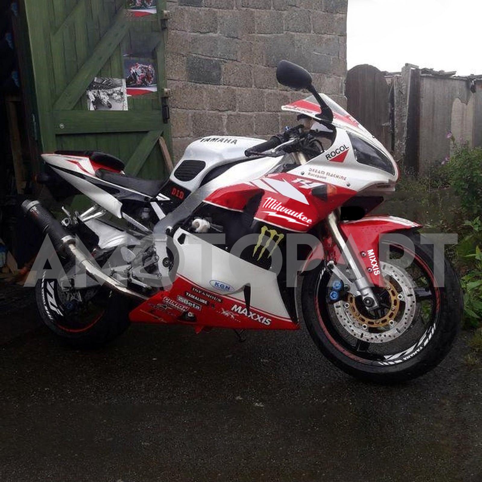 Amotopart Yamaha 1998-1999 YZF 1000 R1 Röd med Claw Fairing Kit