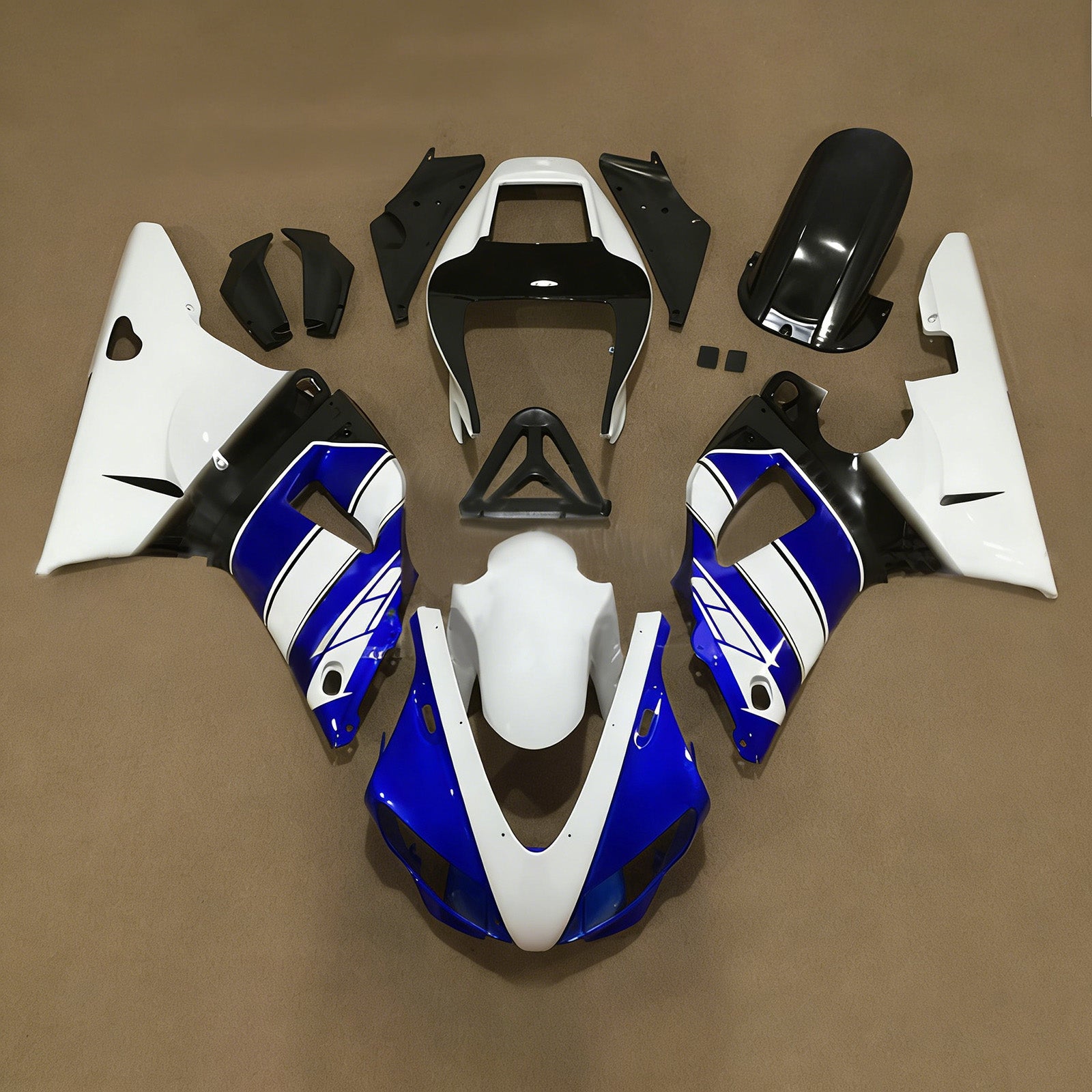 Amotopart 1998-1999 Yamaha YZF 1000 R1 Blue&White Style4 Fairing Kit