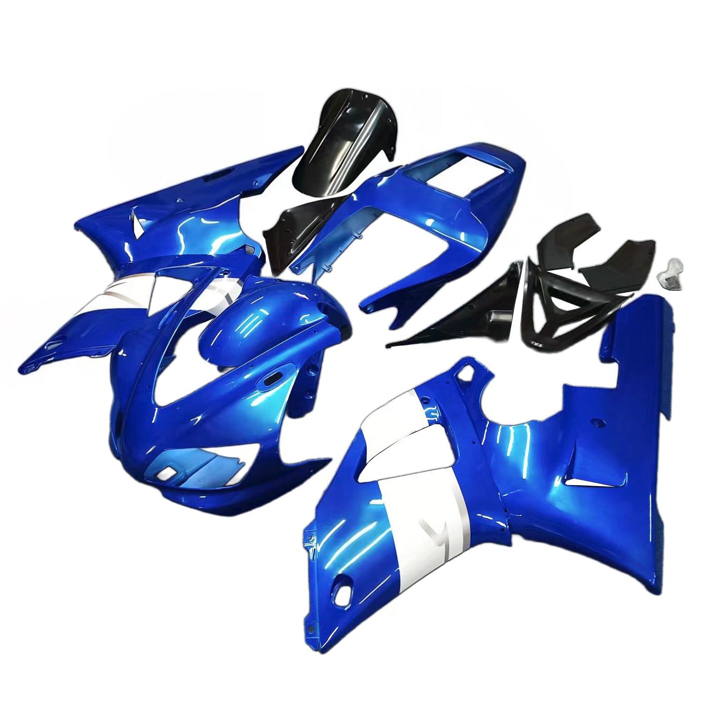 Amotopart 1998-1999 Yamaha YZF 1000 R1 Blue&White Style5 Fairing Kit