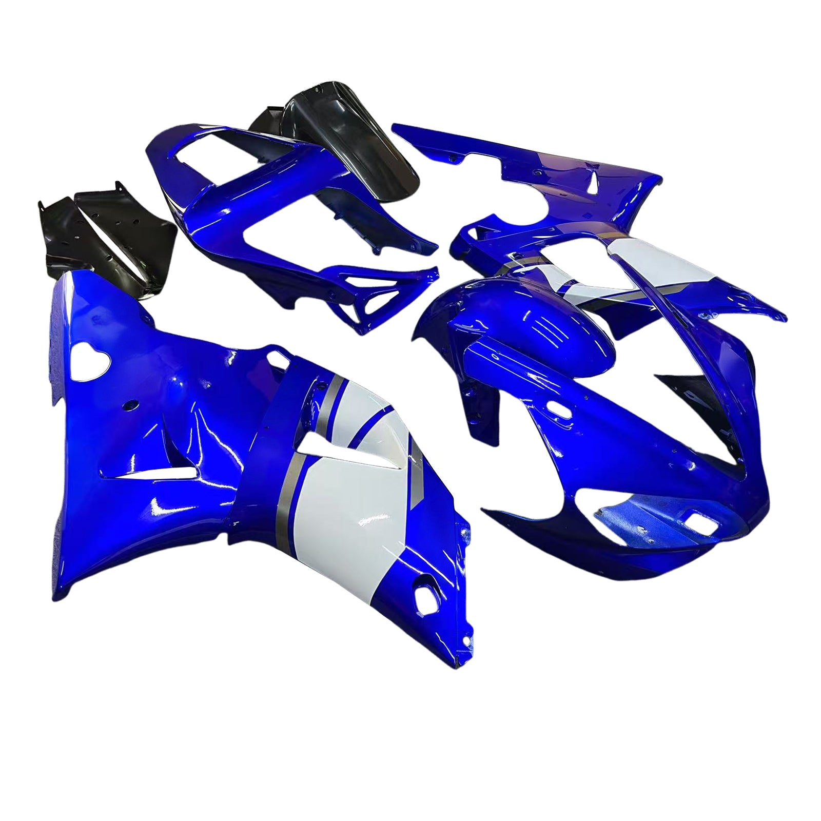 Amotopart 2000-2001 Yamaha YZF 1000 R1 Blue&White Style3 Fairing Kit
