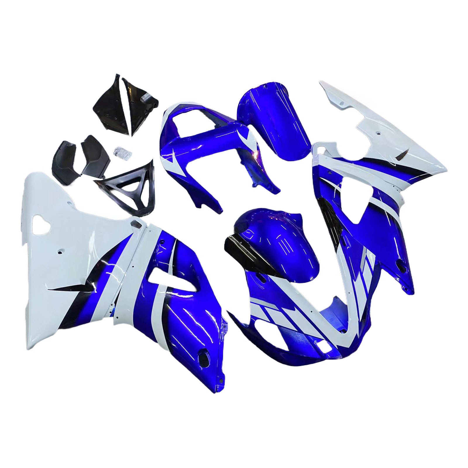 Amotopart 2000-2001 Yamaha YZF 1000 R1 Blue White Fairing Kit