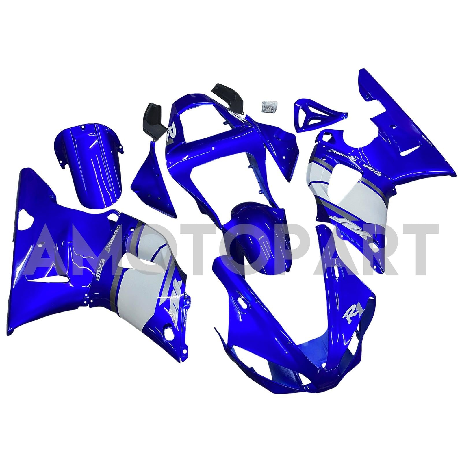Amotopart 2000-2001 Yamaha YZF-R1 Blue Fairing Kit