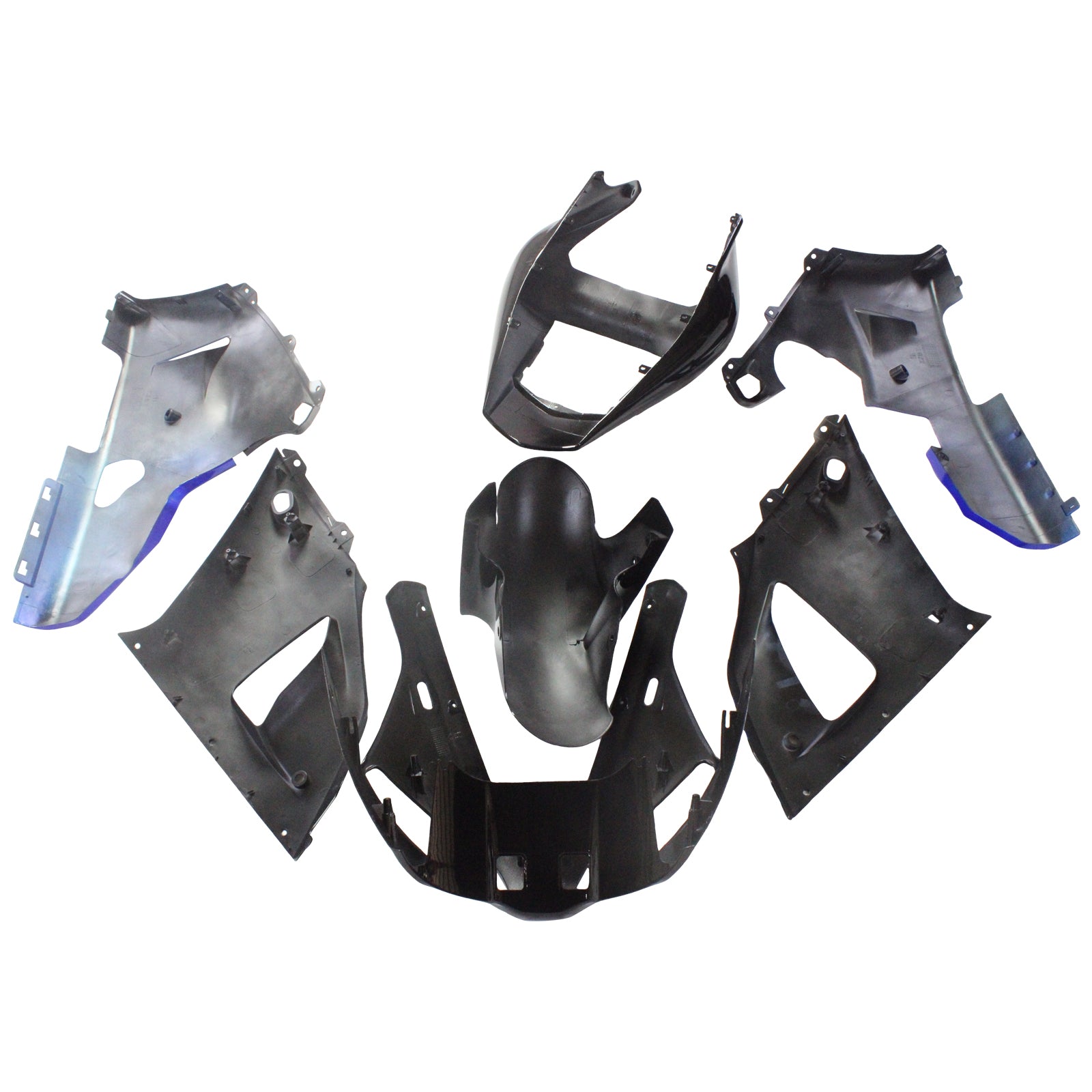 Amotopart Yamaha 2000-2001 YZF 1000 R1 Blue Black Fairing Kit