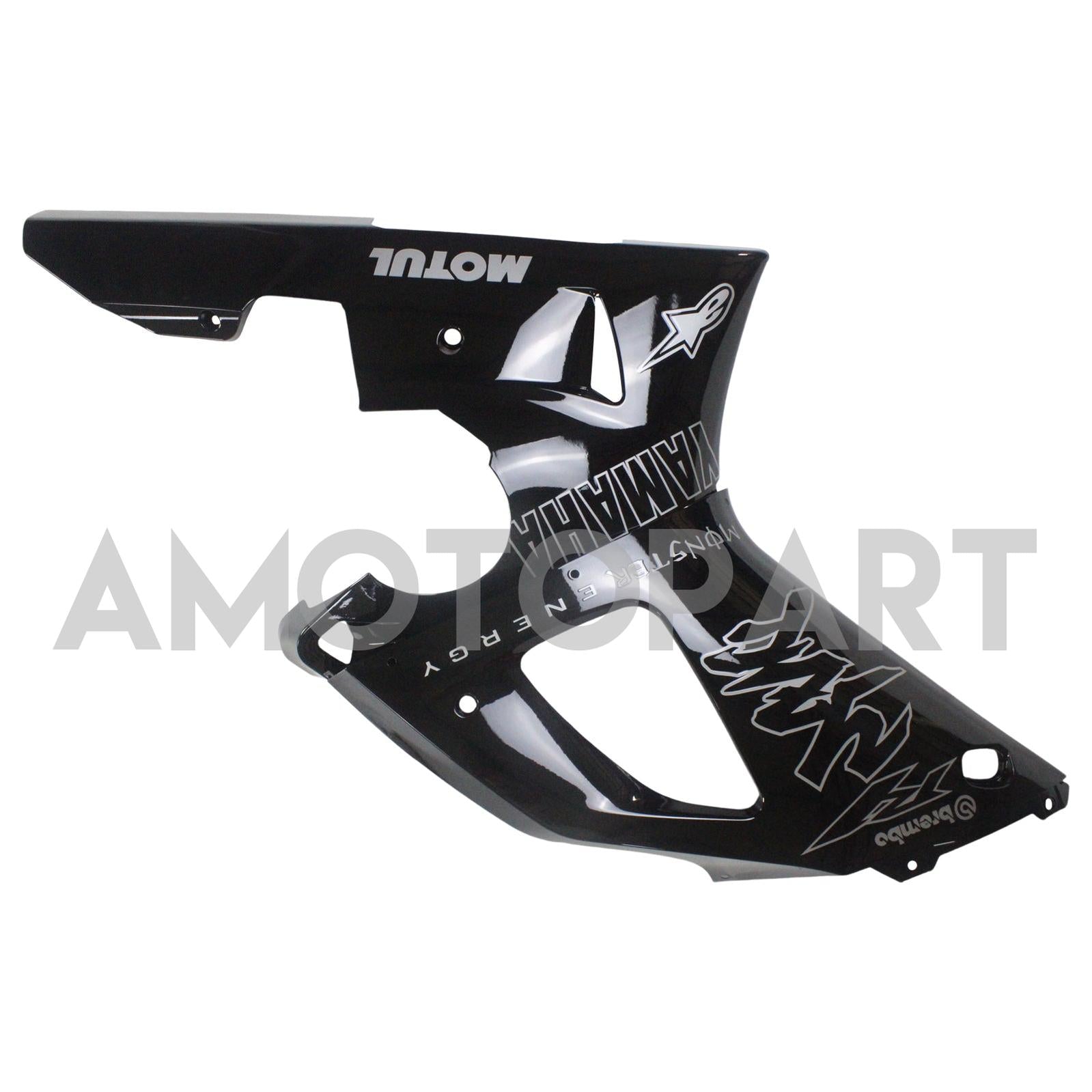 Amotopart Yamaha 2000-2001 YZF 1000 R1 Black With Logos Fairing Kit