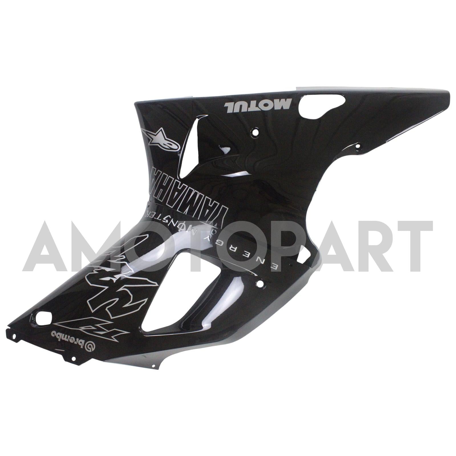 Amotopart Yamaha 2000-2001 YZF 1000 R1 Black With Logos Fairing Kit