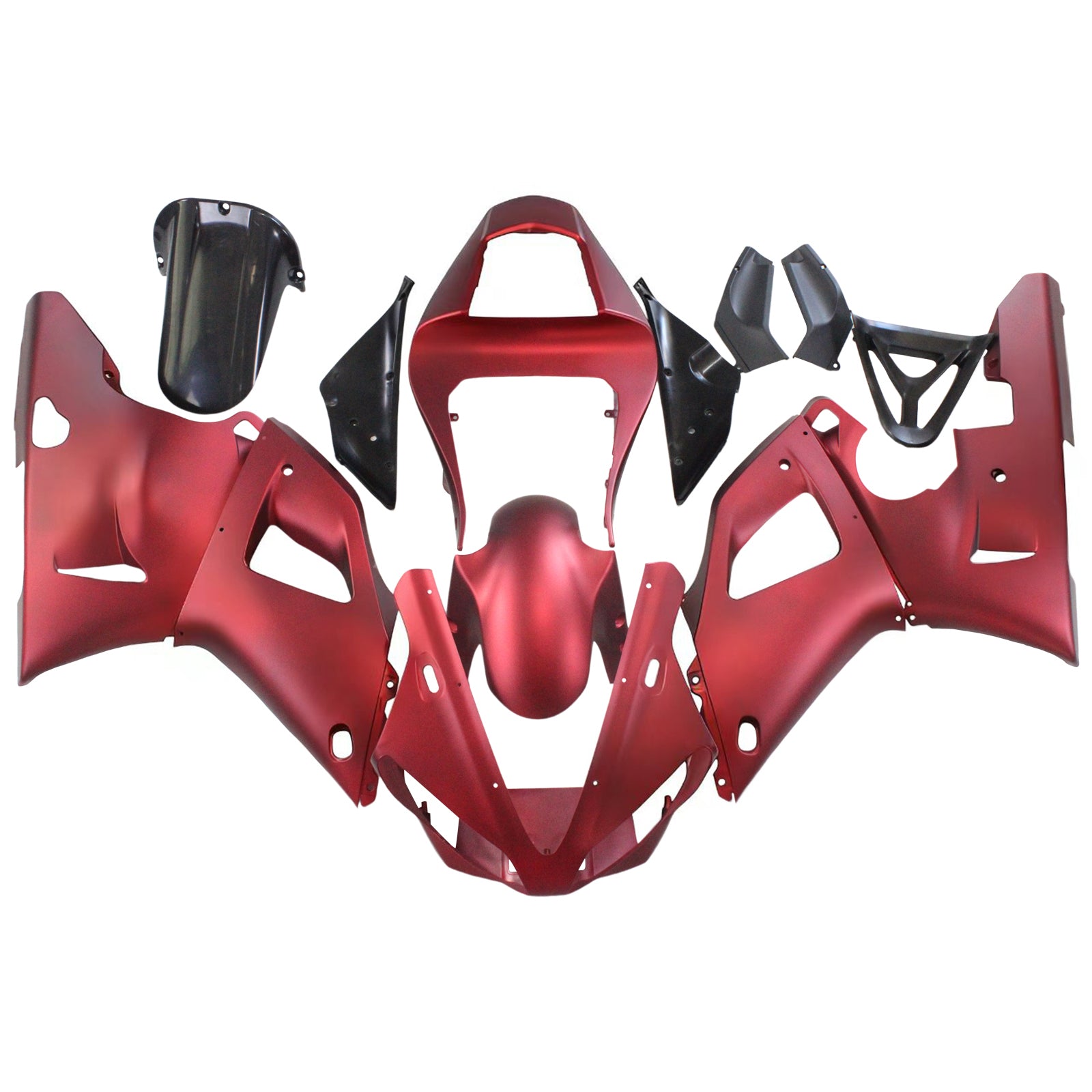 Amotopart Yamaha 2000-2001 YZF 1000 R1 Matte Red Fairing Kit