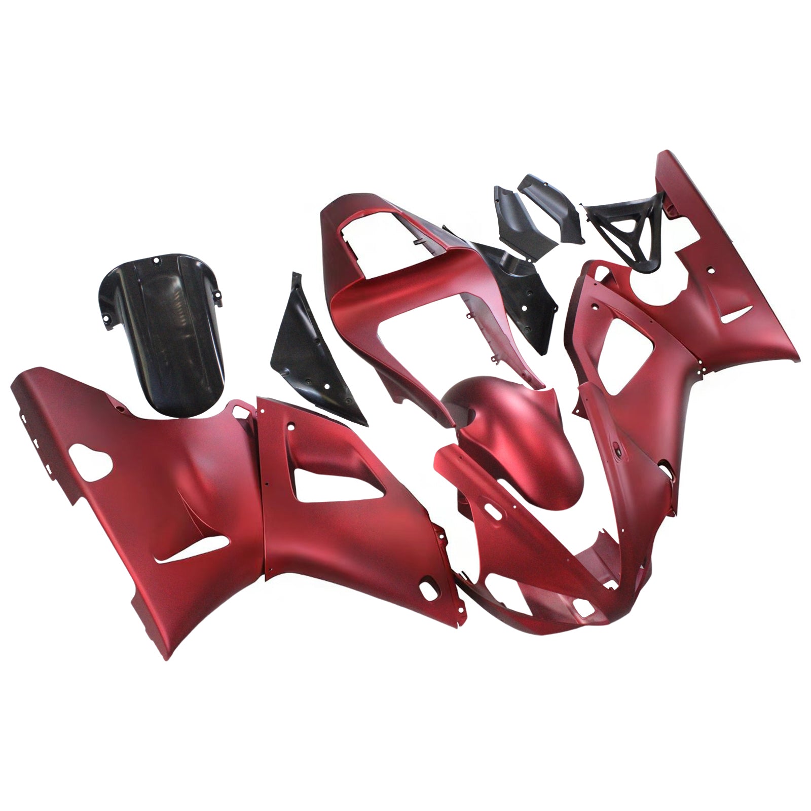 Amotopart Yamaha 2000-2001 YZF 1000 R1 Matte Red Fairing Kit