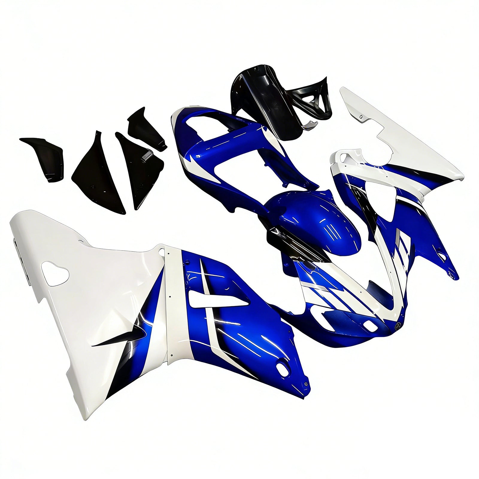 Amotopart 2000–2001 YZF 1000 R1 Yamaha Blau&Verkleidungssatz White Style1