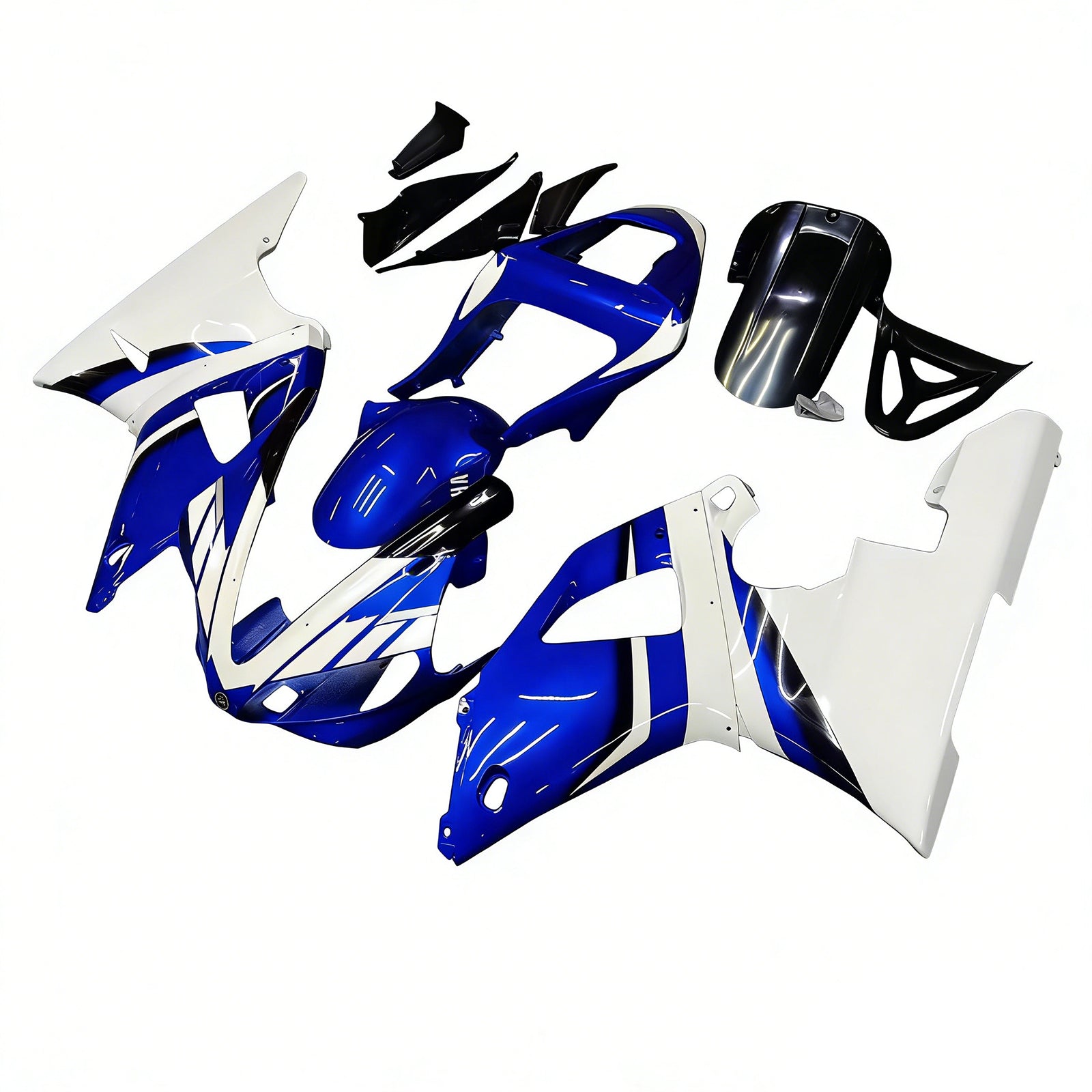 Amotopart 2000–2001 YZF 1000 R1 Yamaha Blau&Verkleidungssatz White Style1