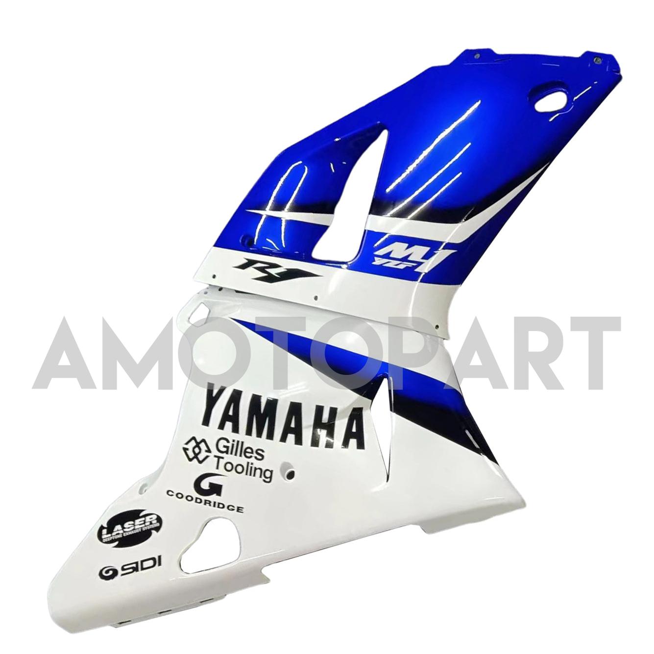 Amotopart 2000-2001 YZF 1000 R1 Yamaha Blue&White Style1 Fairing Kit