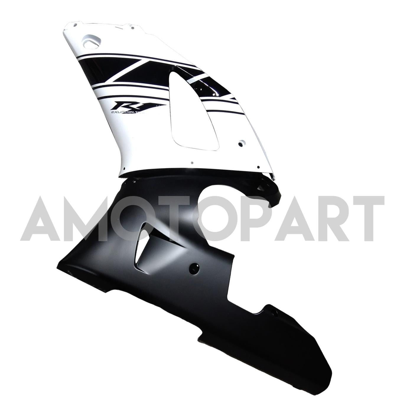 Amotopart 2000-2001 YZF 1000 R1 Yamaha Noir&Kit de carénage blanc Style2