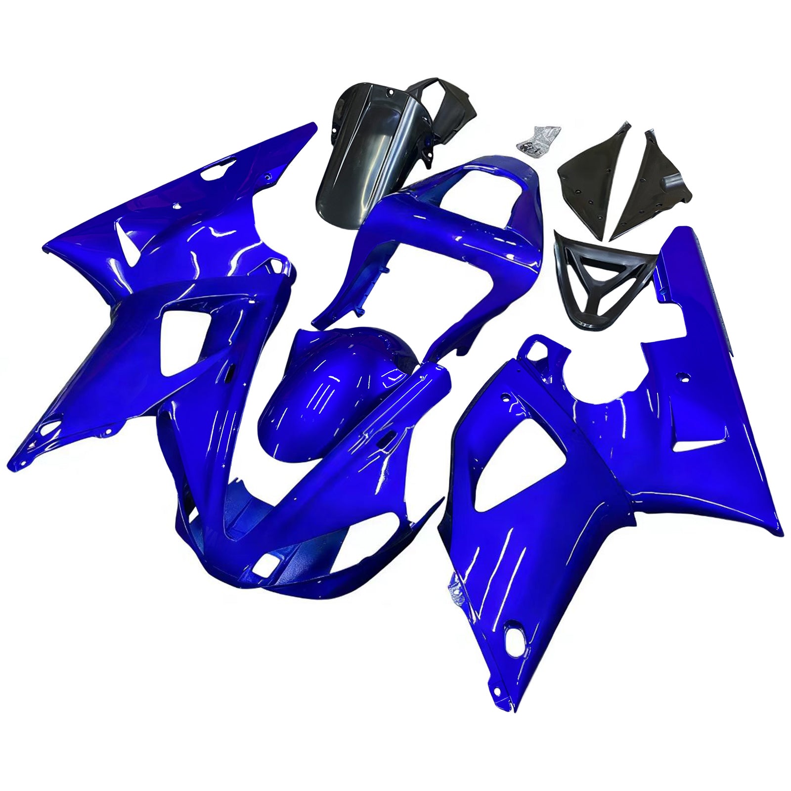 Amotopart 2000–2001 YZF 1000 R1 Yamaha Schwarz&Grauer Verkleidungssatz