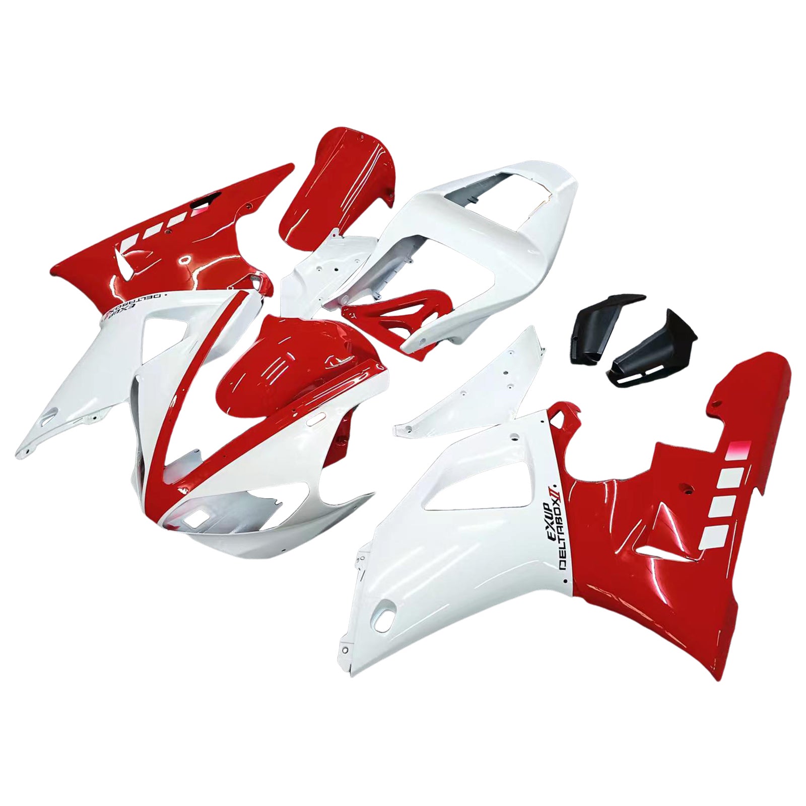 Amotopart 2000-2001 Yamaha YZF 1000 R1 White Red Fairing Kit