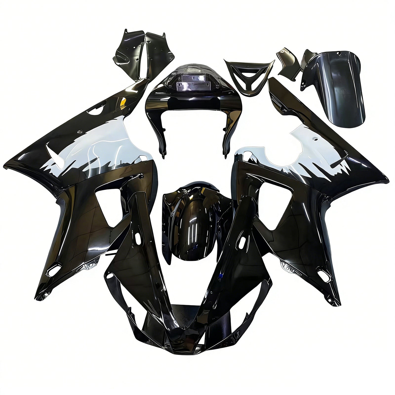 Amotopart 2000-2001 Kit carena Yamaha YZF 1000 R1 bianco nero