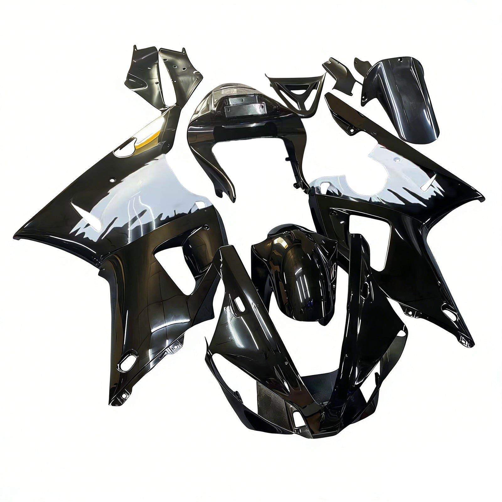Amotopart 2000-2001 Kit carena Yamaha YZF 1000 R1 bianco nero