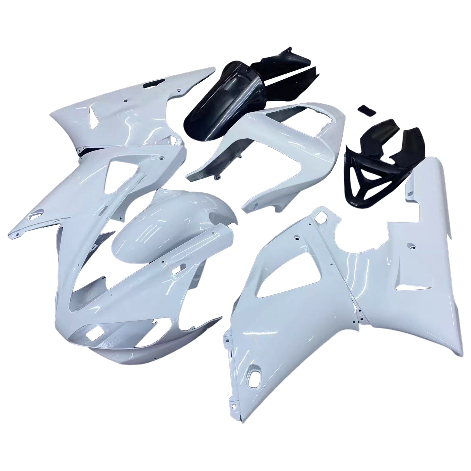 Amotopart 2000-2001 Yamaha YZF 1000 R1 Glossy White Fairing Kit
