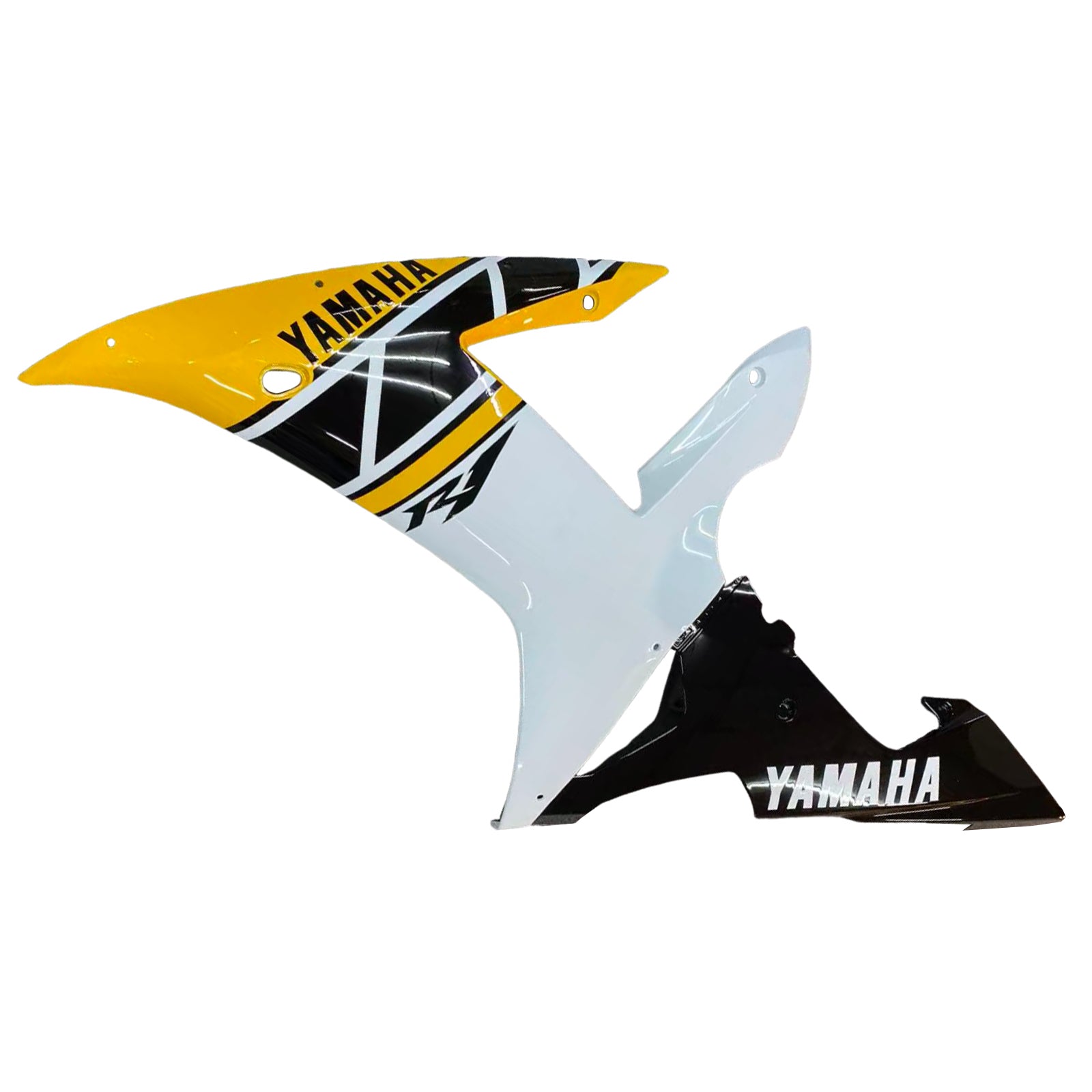 Amotopart 2002-2003 Yamaha YZF 1000 R1 Jaune&Kit de carénage blanc