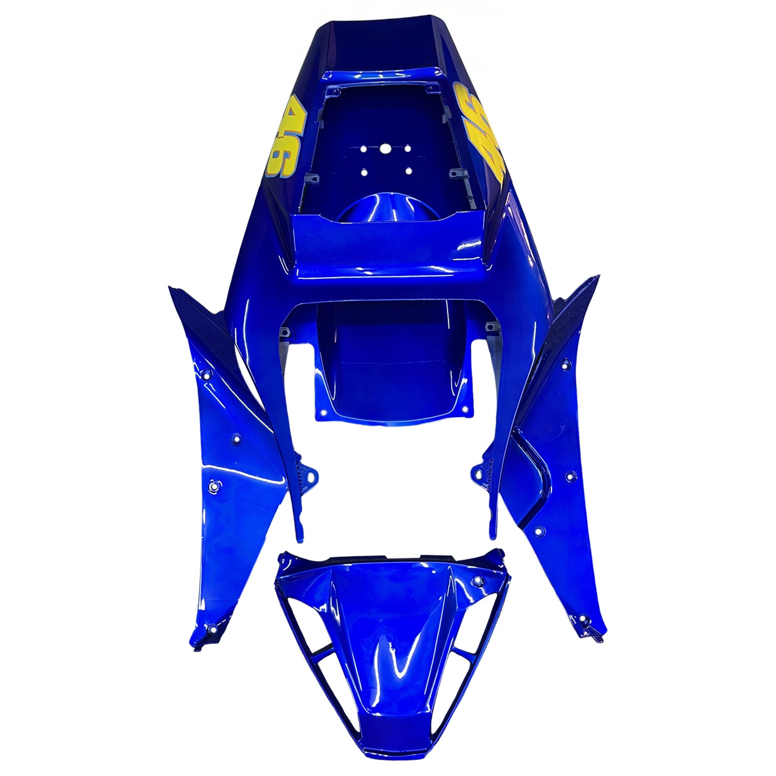 Amotopart 2002-2003 Yamaha YZF 1000 R1 Azul y Blanco Style2 Kit de carenado