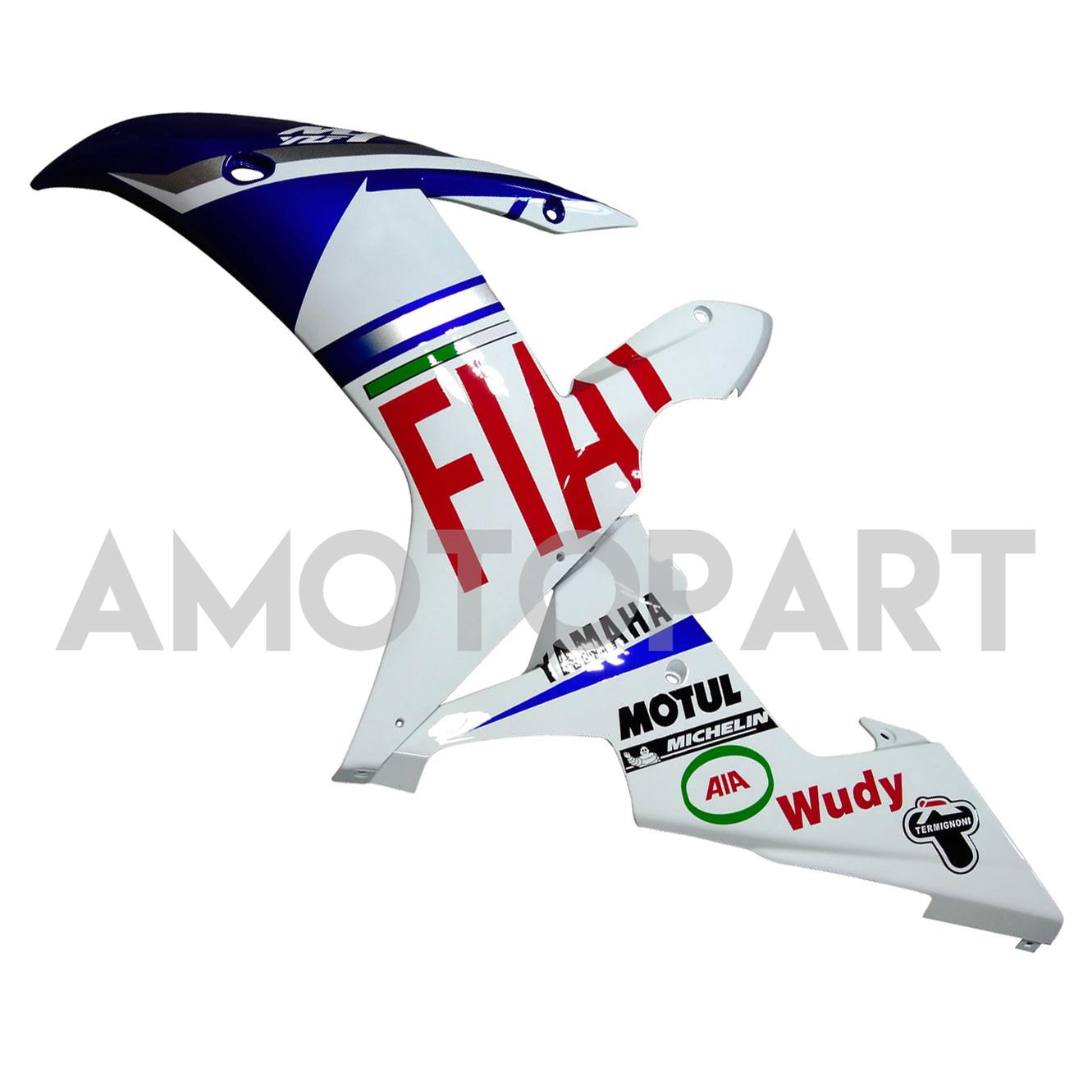Amotopart 2002-2003 Yamaha YZF 1000 R1 Blue & White Style 1 Kit de carenagem