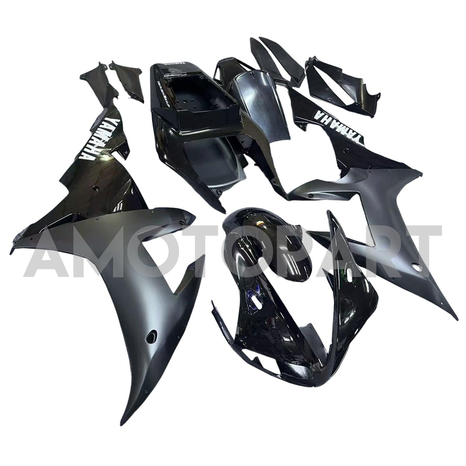 Amotopart 2002-2003 Yamaha R1 Fairing Matt Black Kit
