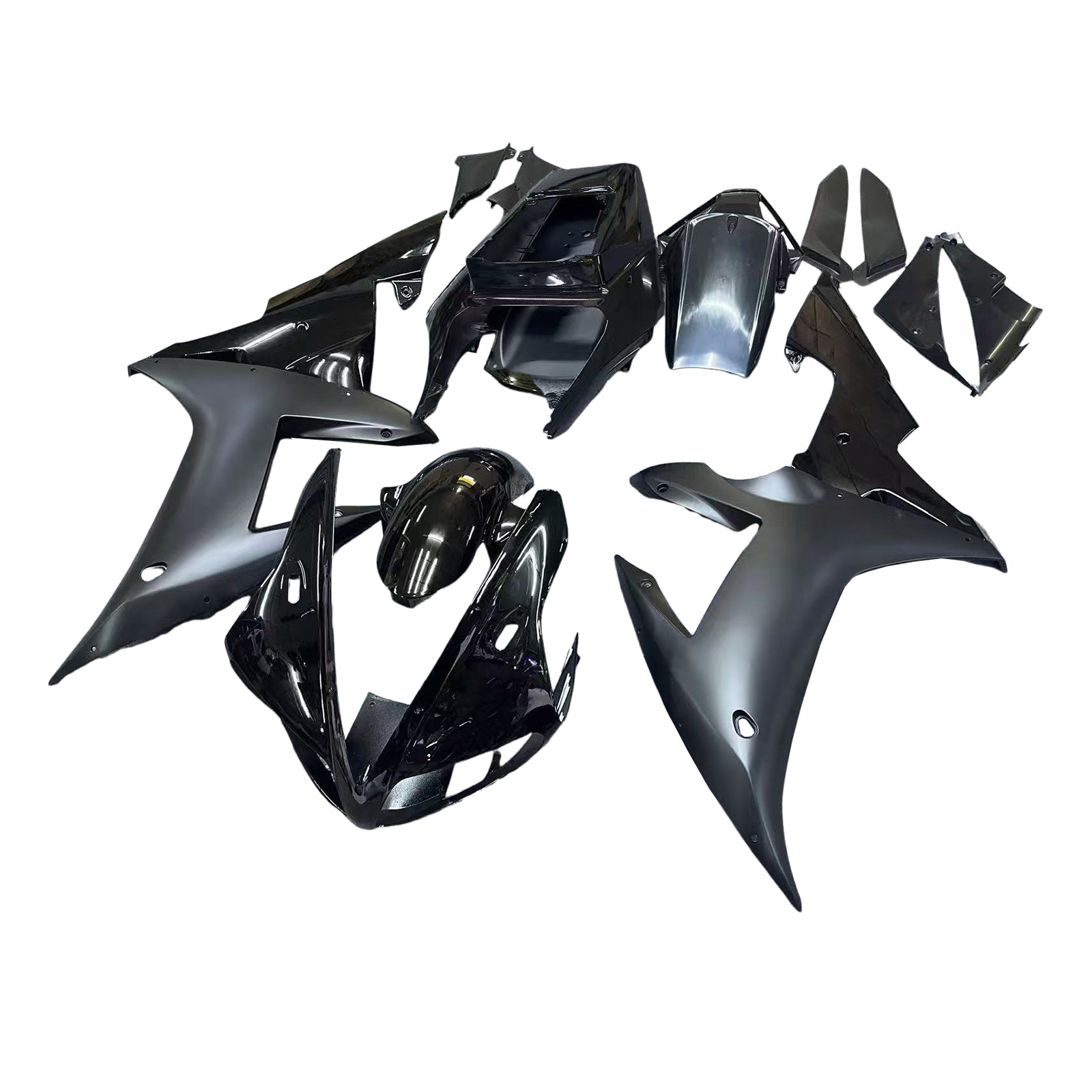Kit carena Amotopart 2002-2003 Yamaha R1 nero opaco