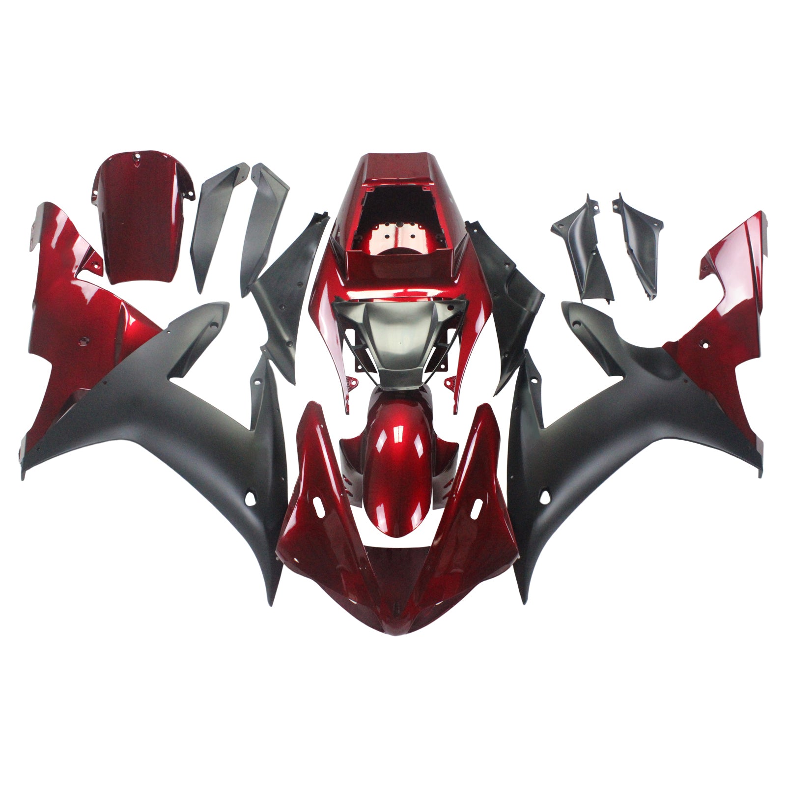 Amotopart 2002-2003 Yamaha R1 Fairing G-Red & Black Kit