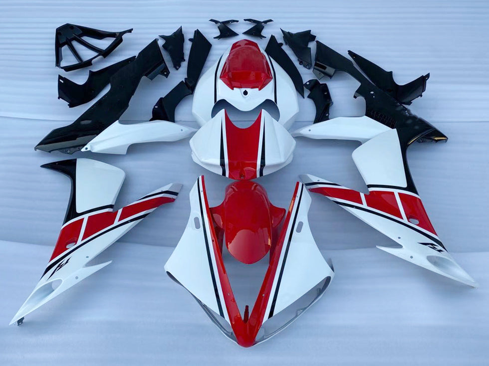 Amotopart 2002–2003 Yamaha YZF-R1 Rot&Verkleidungssatz White Style1