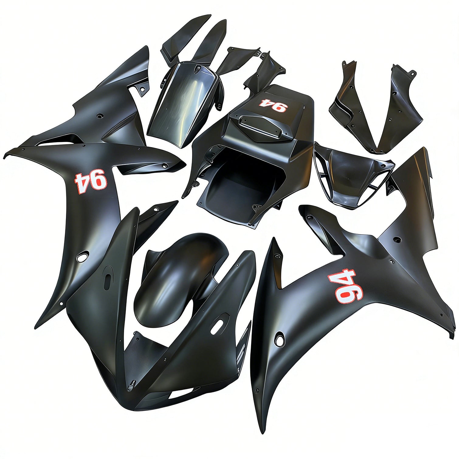 Amotopart 2002-2003 Yamaha YZF-R1 Black Fairing Kit