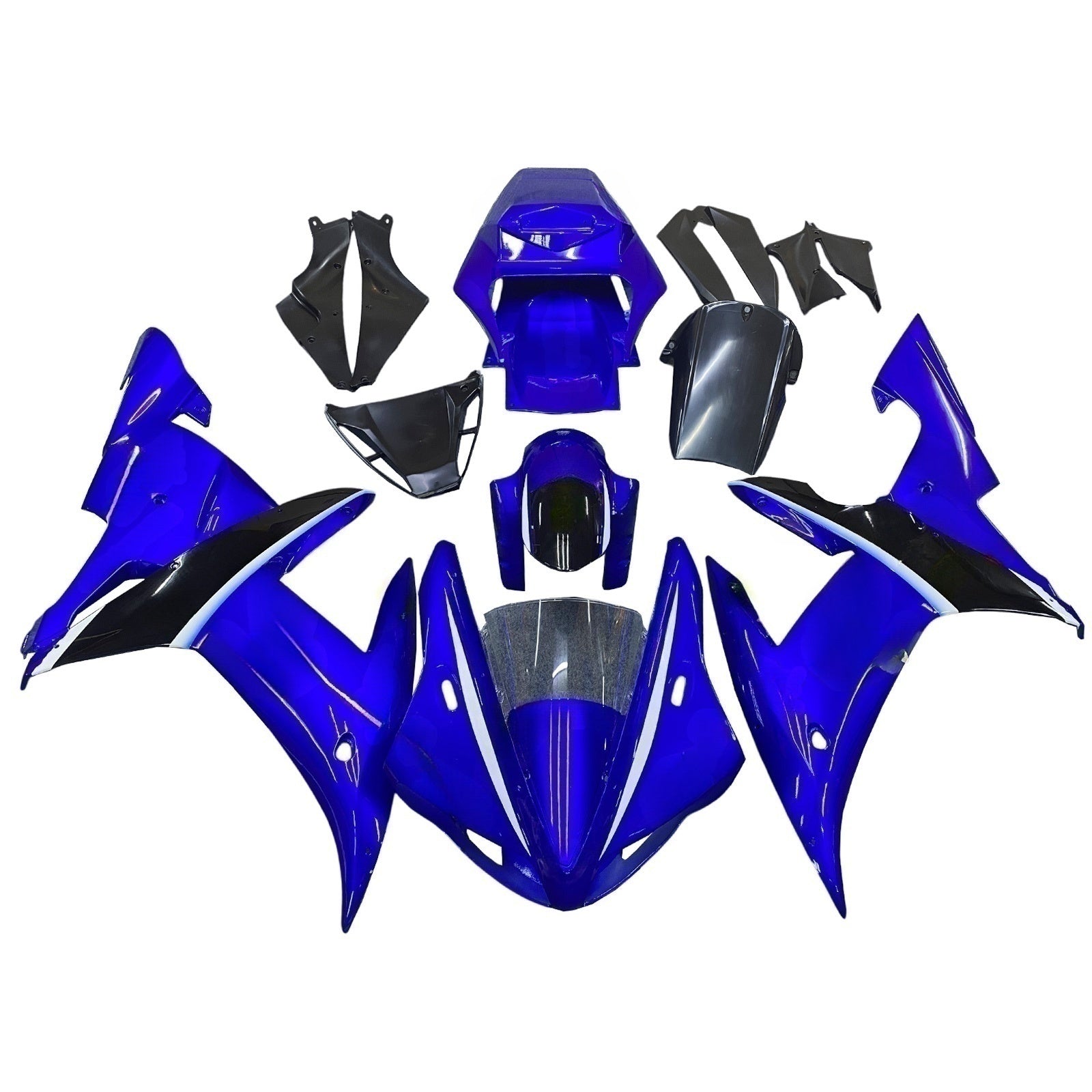 Amotopart 2002-2003 YZF-R1 ヤマハ ブルー&イエロー Style2 フェアリングキット