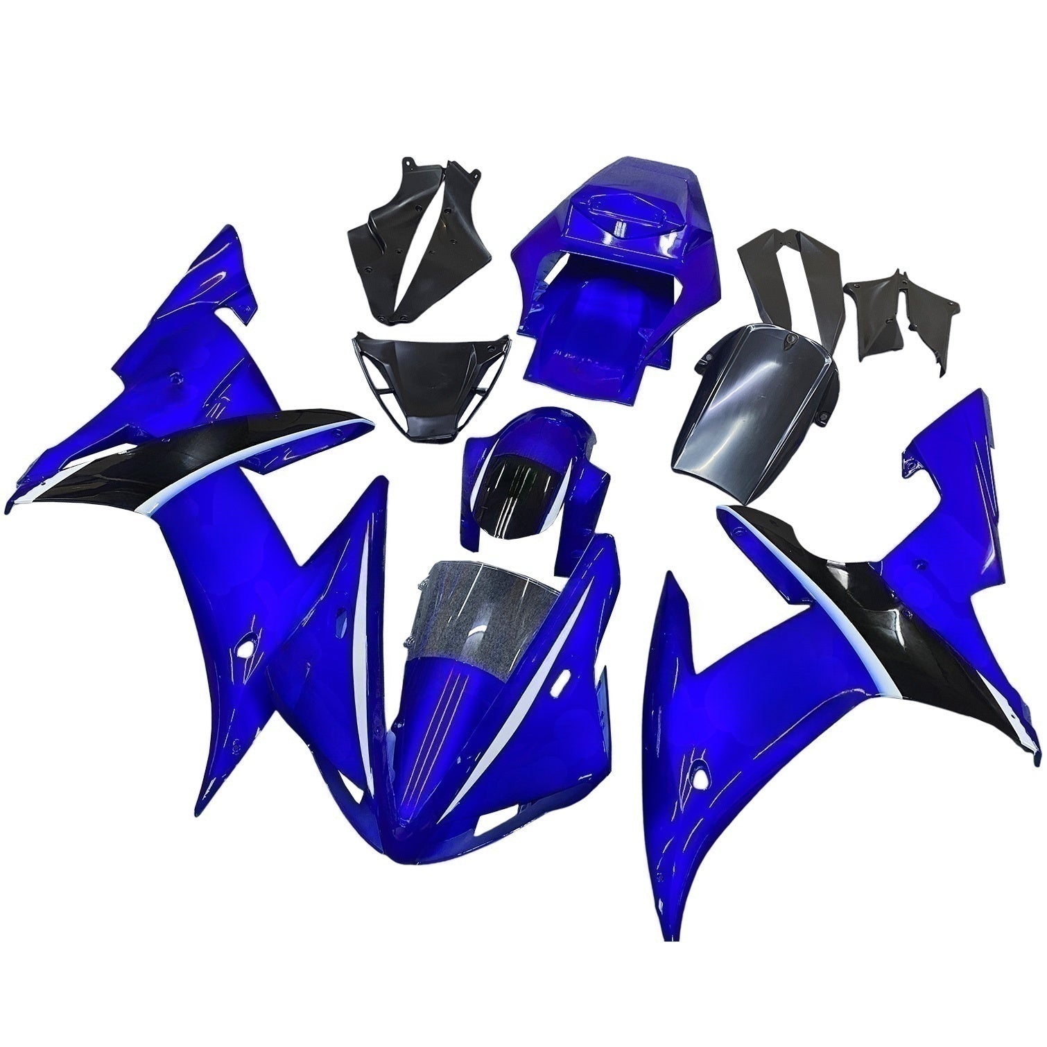 Amotopart 2002-2003 YZF-R1 ヤマハ ブルー&イエロー Style2 フェアリングキット