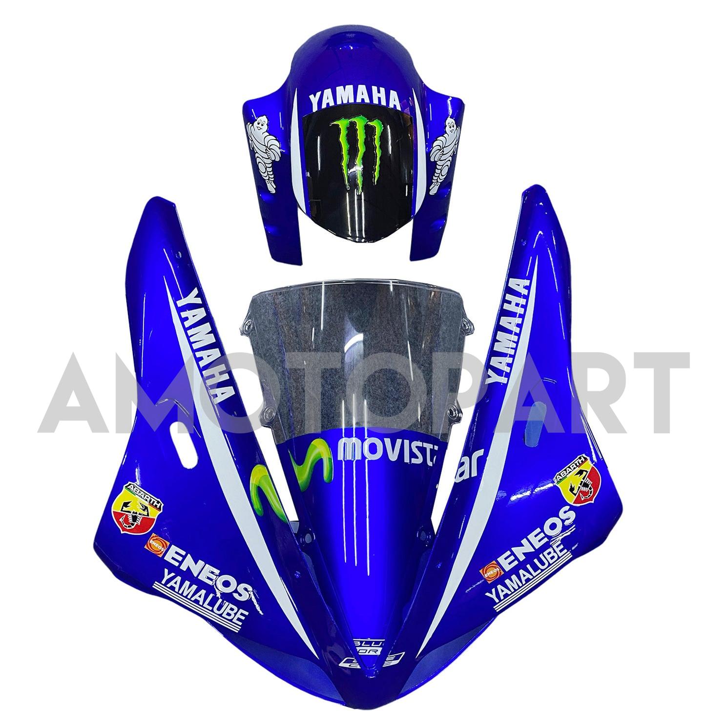 Amotopart 2002-2003 YZF-R1 Yamaha Blue&Yellow Style2 Fairing Kit