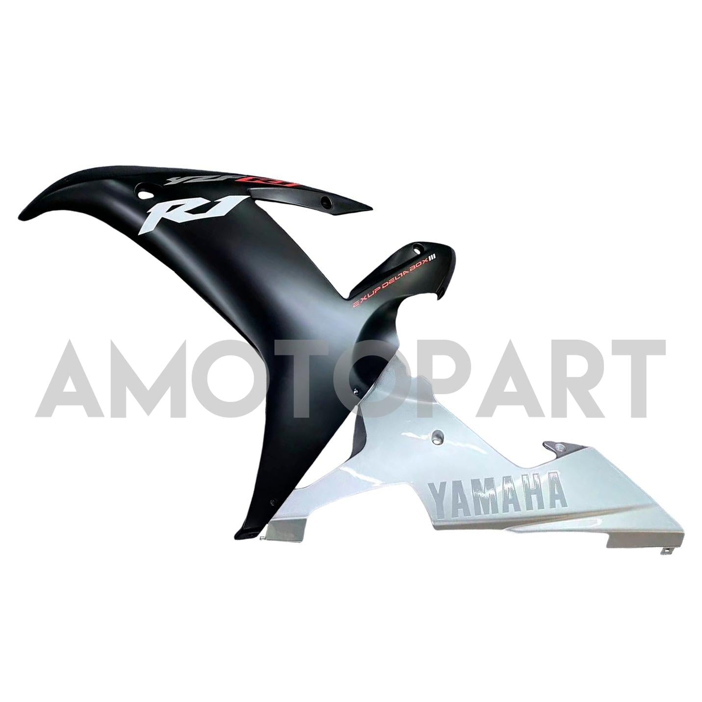 Amotopart 2002-2003 YZF-R1 Yamaha Kit carena nero e argento