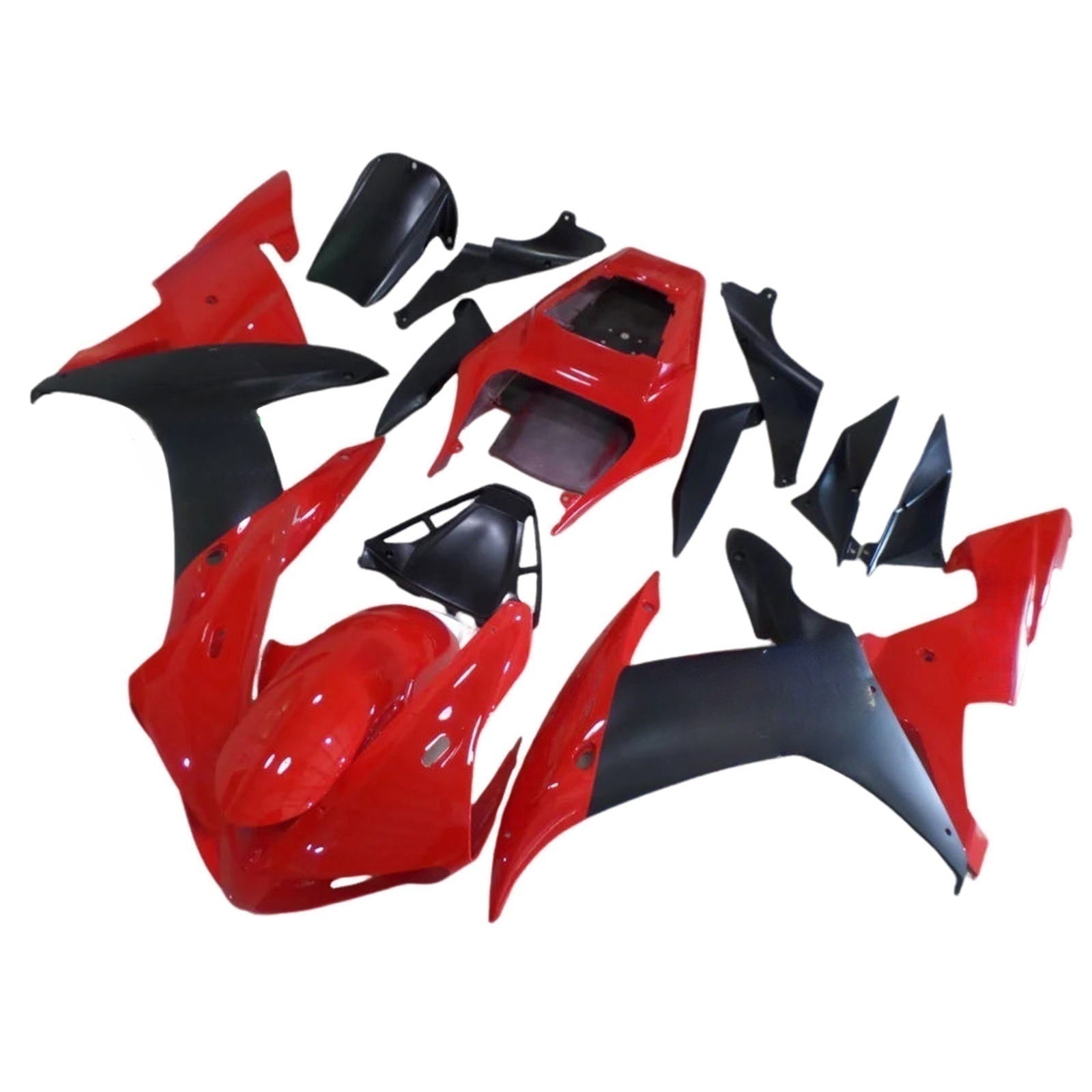 Amotopart 2002-2003 Yamaha YZF R1 Black Red Fairing Kit