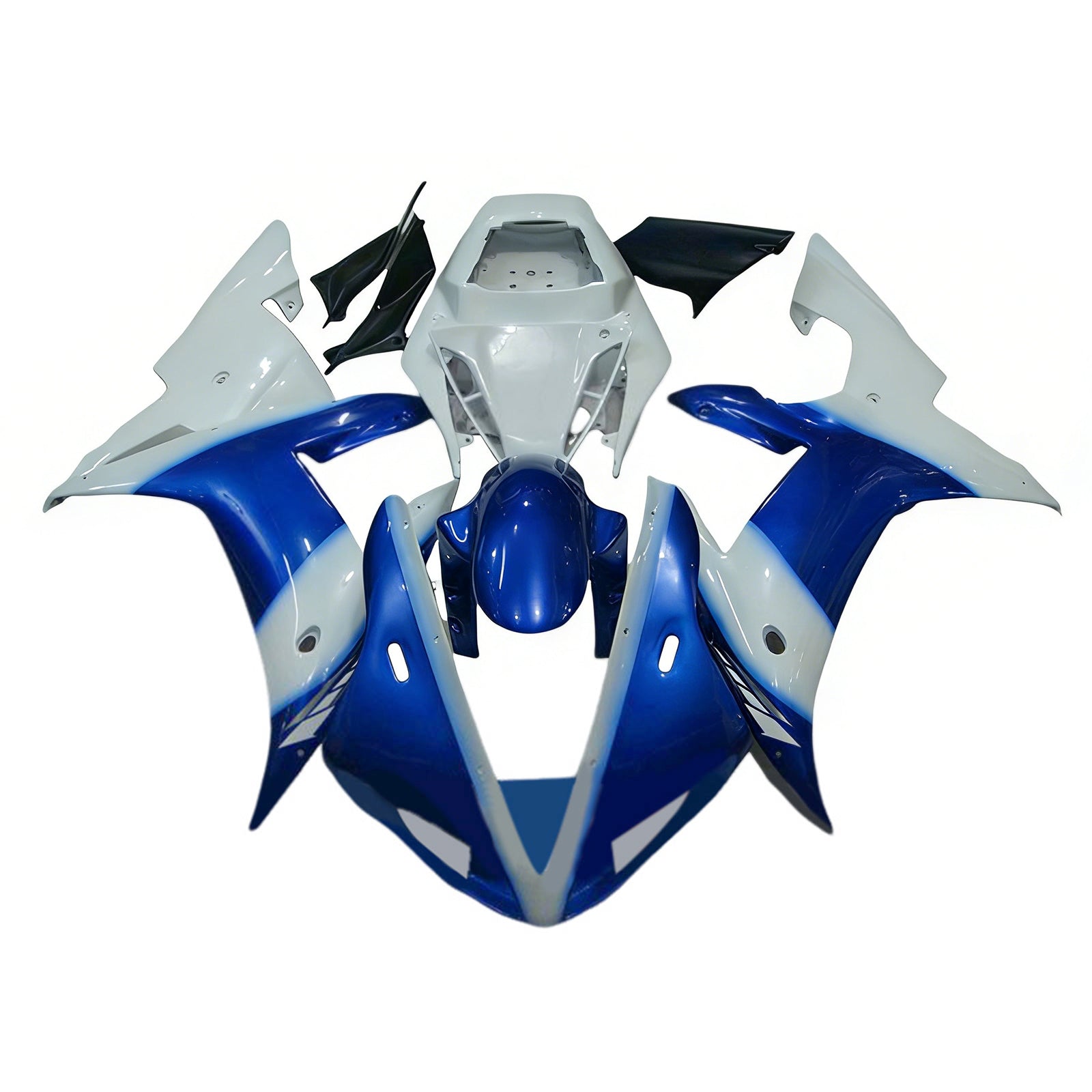 Amotopart 2002-2003 Yamaha YZF R1 Blue White Fairing Kit