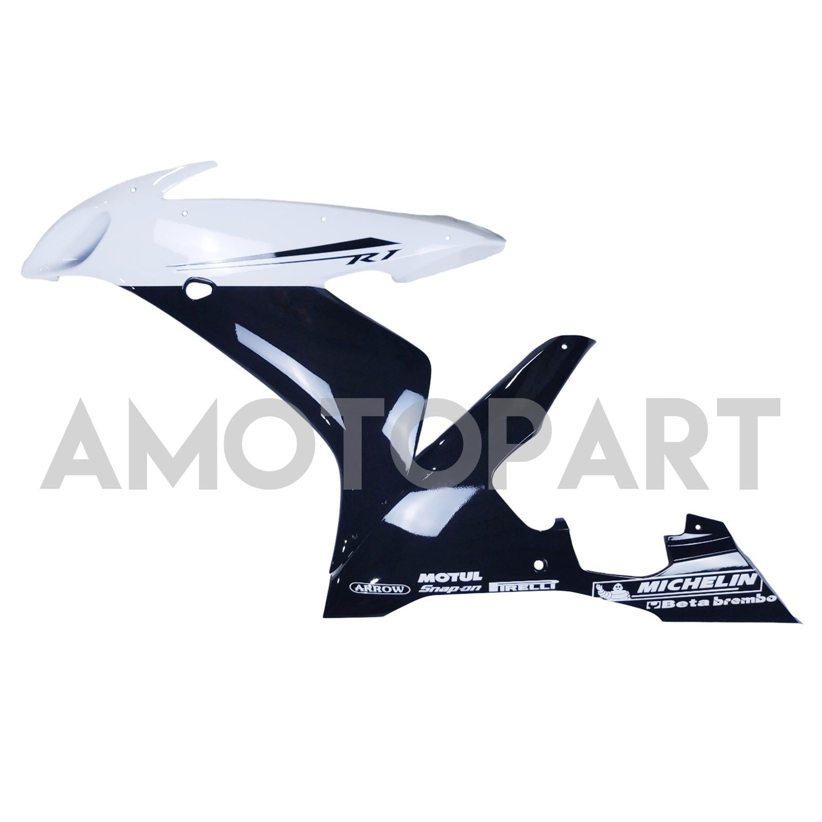 Amotopart 2004-2006 Yamaha YZF-R1 Black & White Fairing Kit