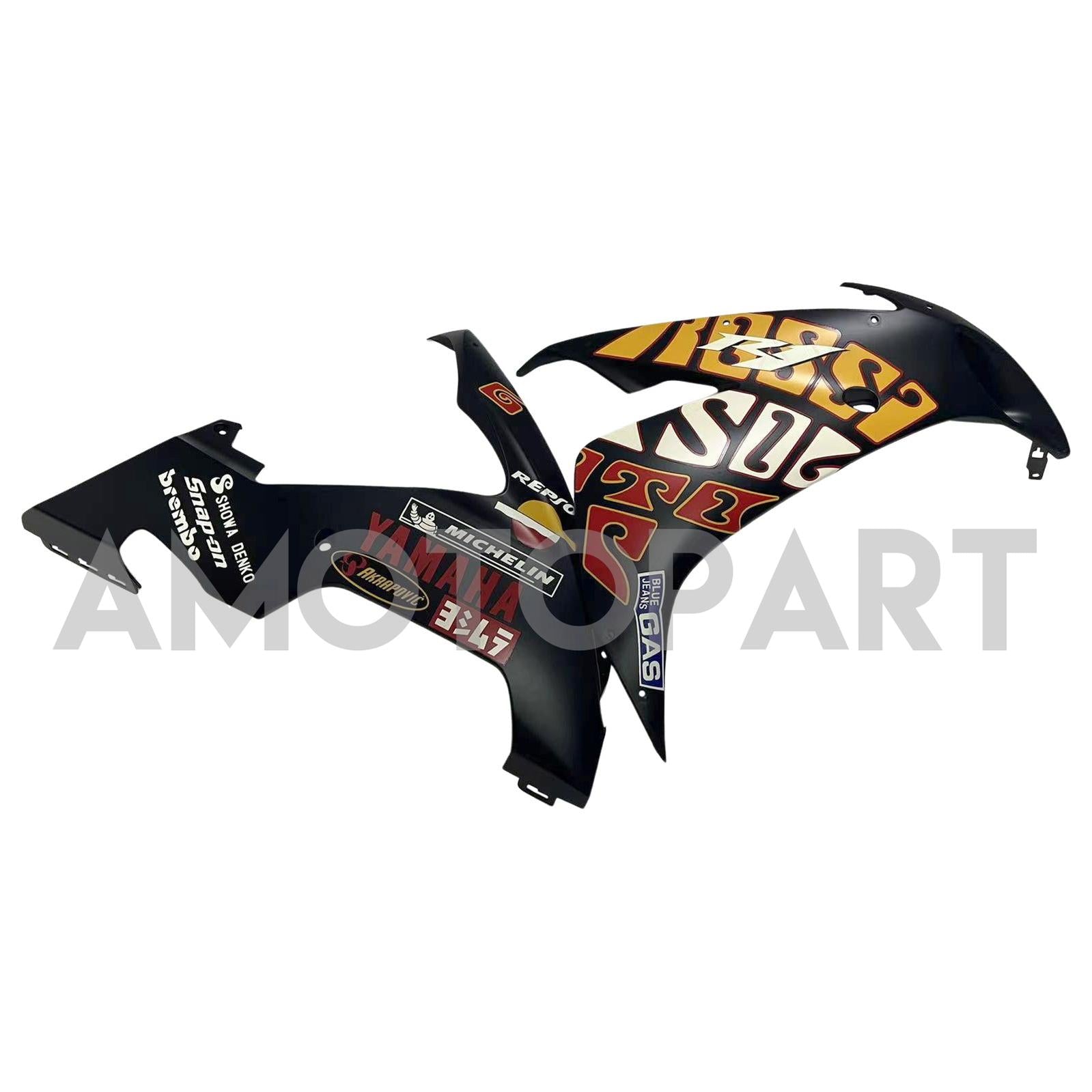 Amotopart 2004-2006 YZF 1000 R1 Yamaha Noir&Kit de carénage orange