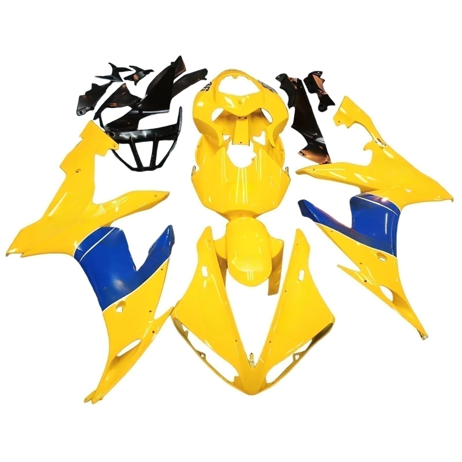 Amotopart 2004-2006 Yamaha YZF 1000 R1 Yellow Blue Fairing Kit