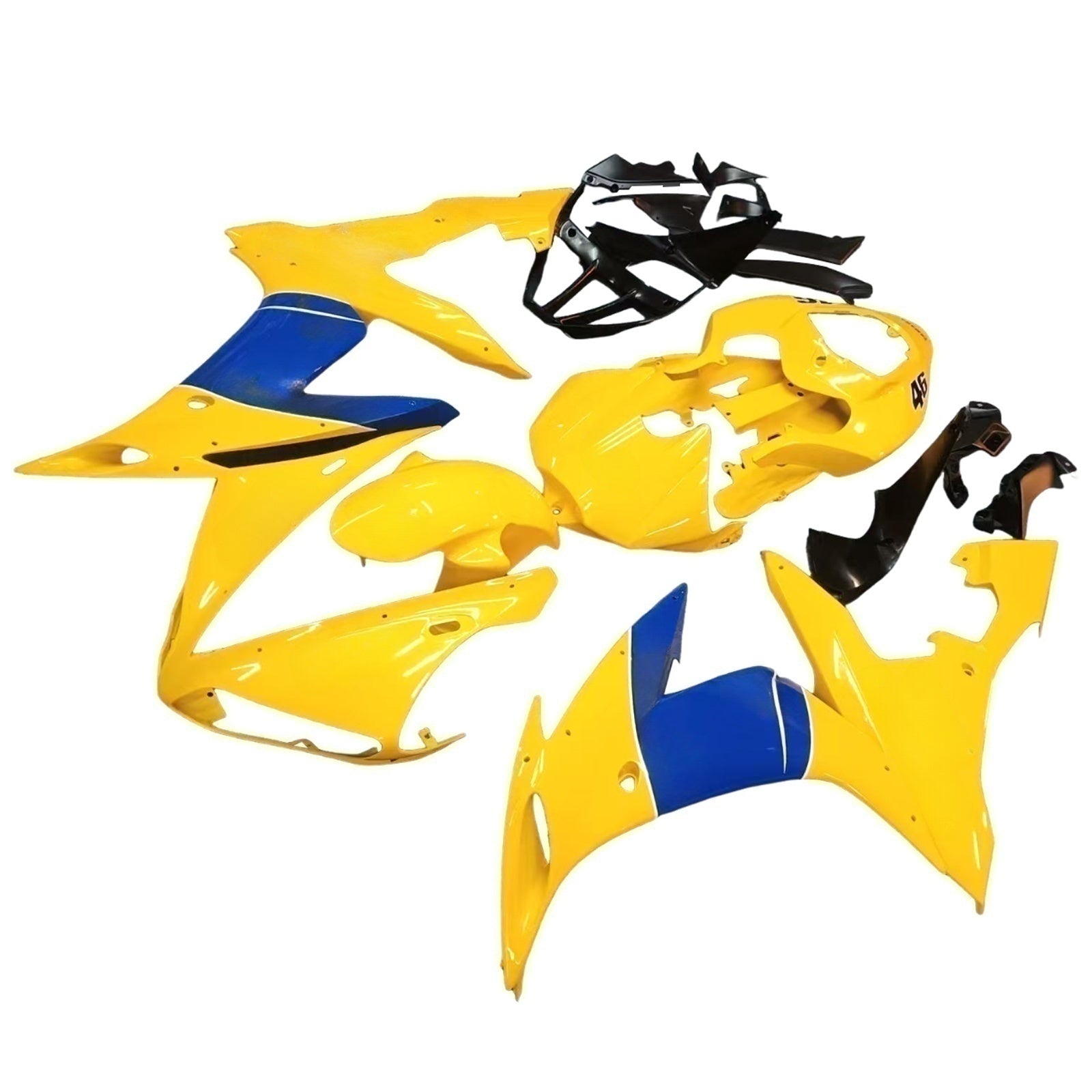 Amotopart 2004-2006 Yamaha YZF 1000 R1 Yellow Blue Fairing Kit