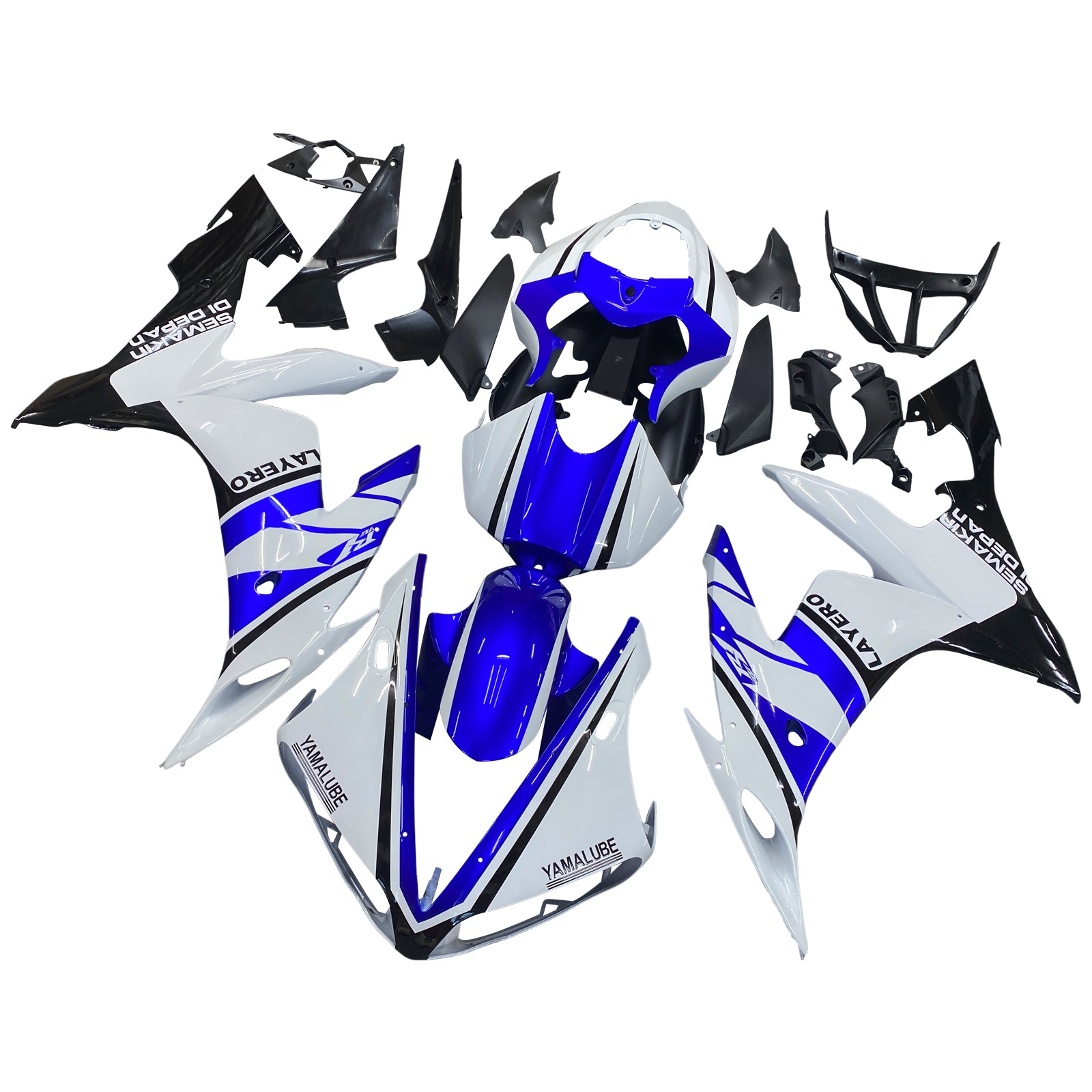 Amotopart Yamaha YZF 1000 R1 2004-2006 White&Blue Style2 Fairing Kit