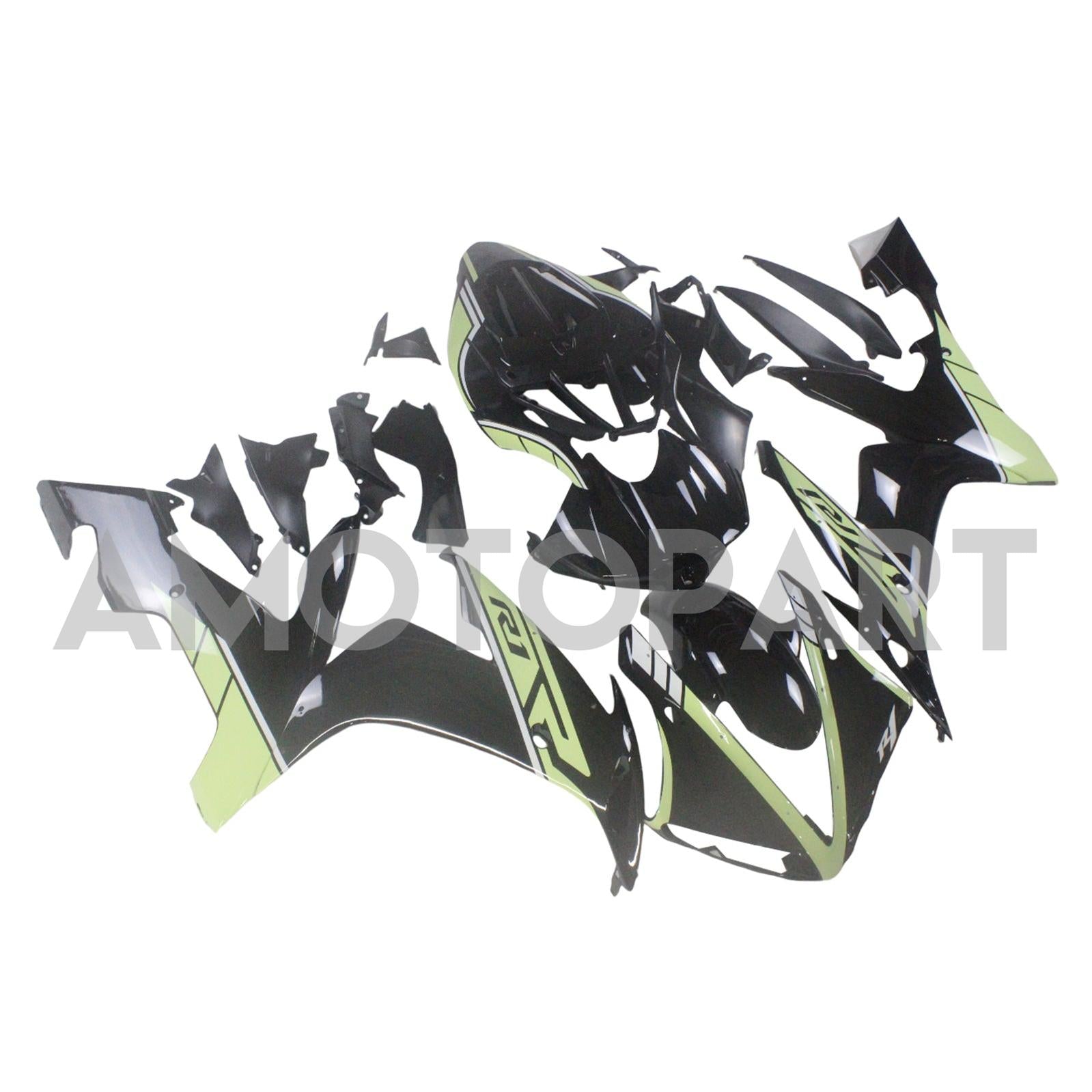 Amotopart 2004-2006 YZF 1000 R1 Yamaha Green&Black Fairing Kit