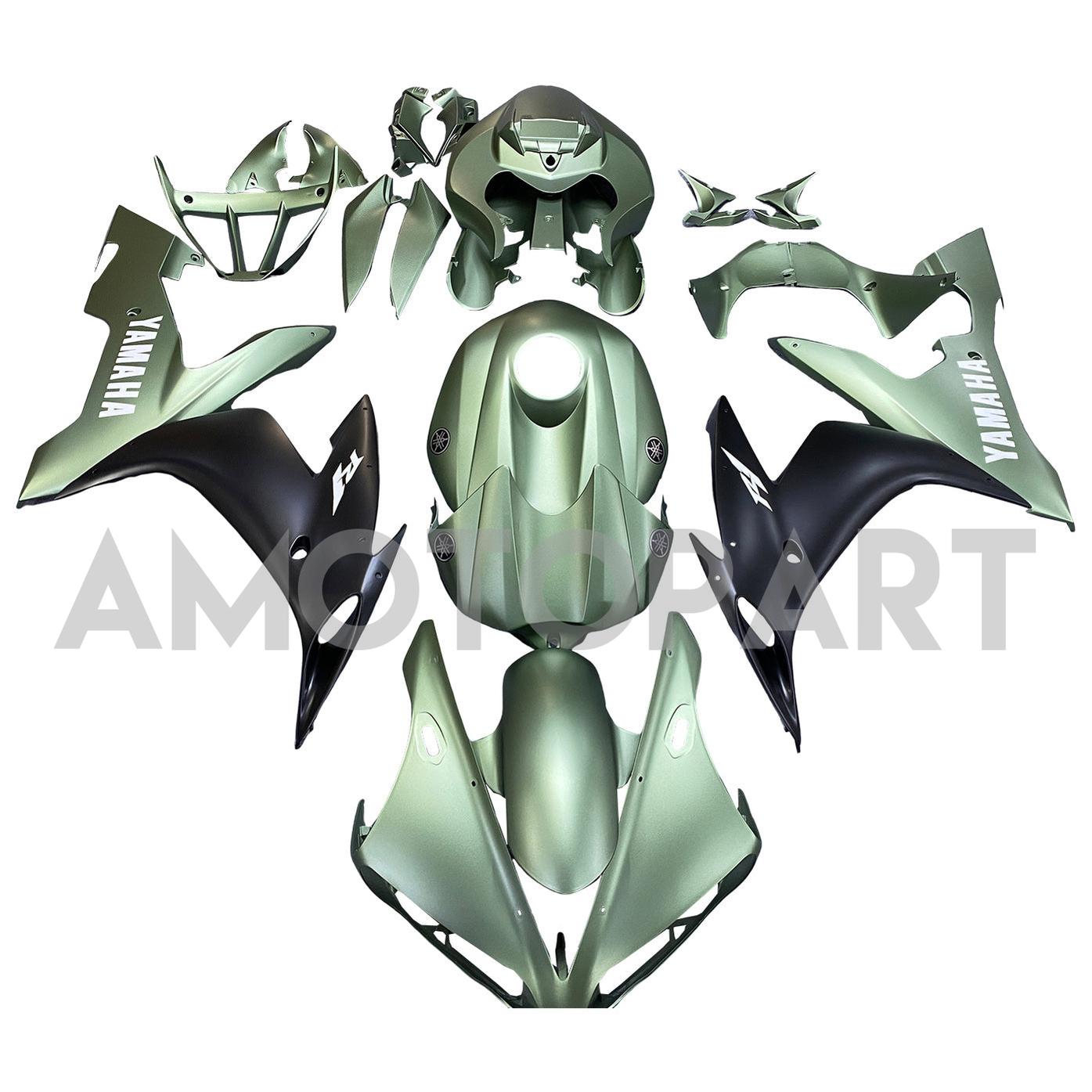 Amotopart 2004-2006 YZF 1000 R1 Yamaha Kit de carenado verde mate y negro