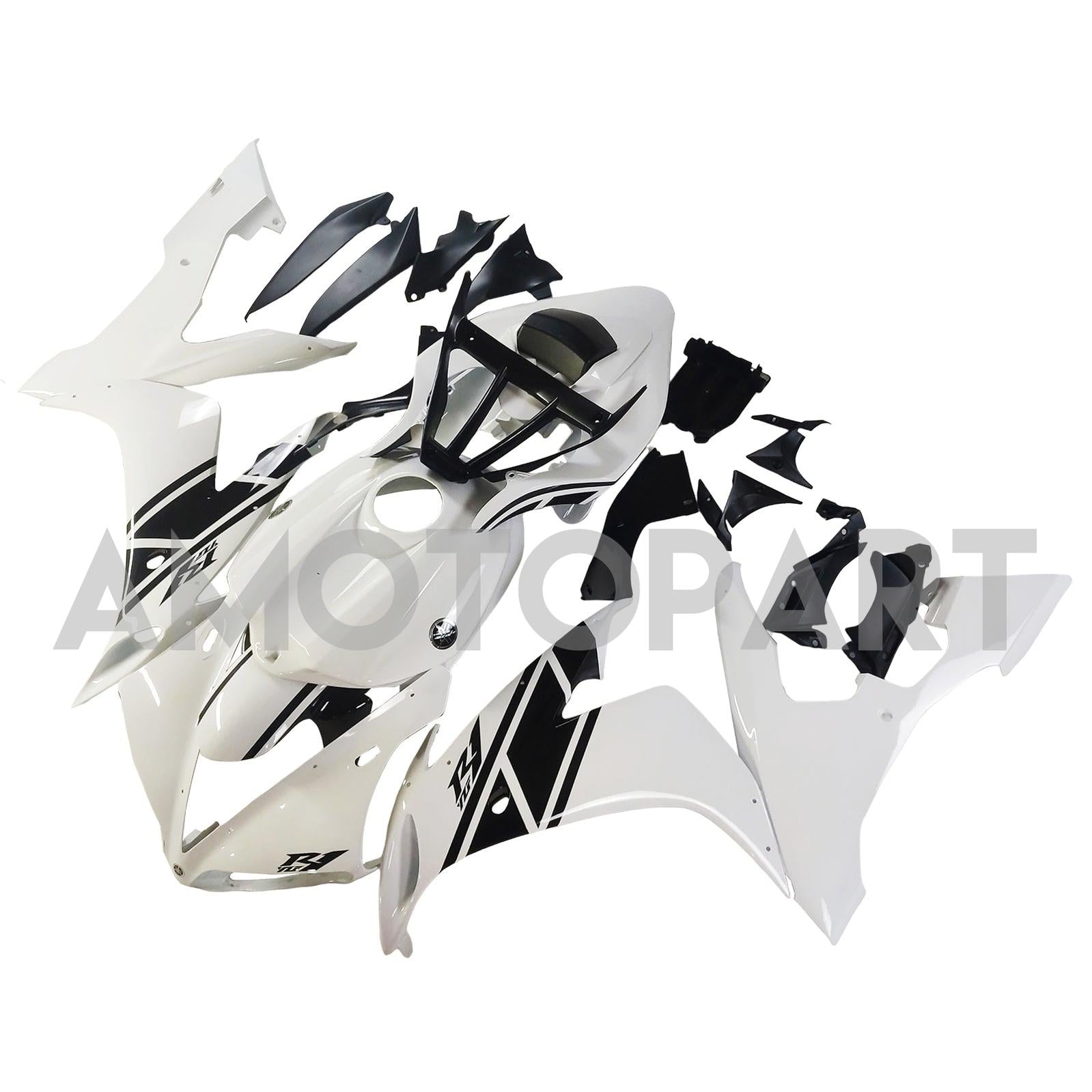 Amotopart 2004-2006 YZF 1000 R1 Yamaha White&Black Fairing Kit