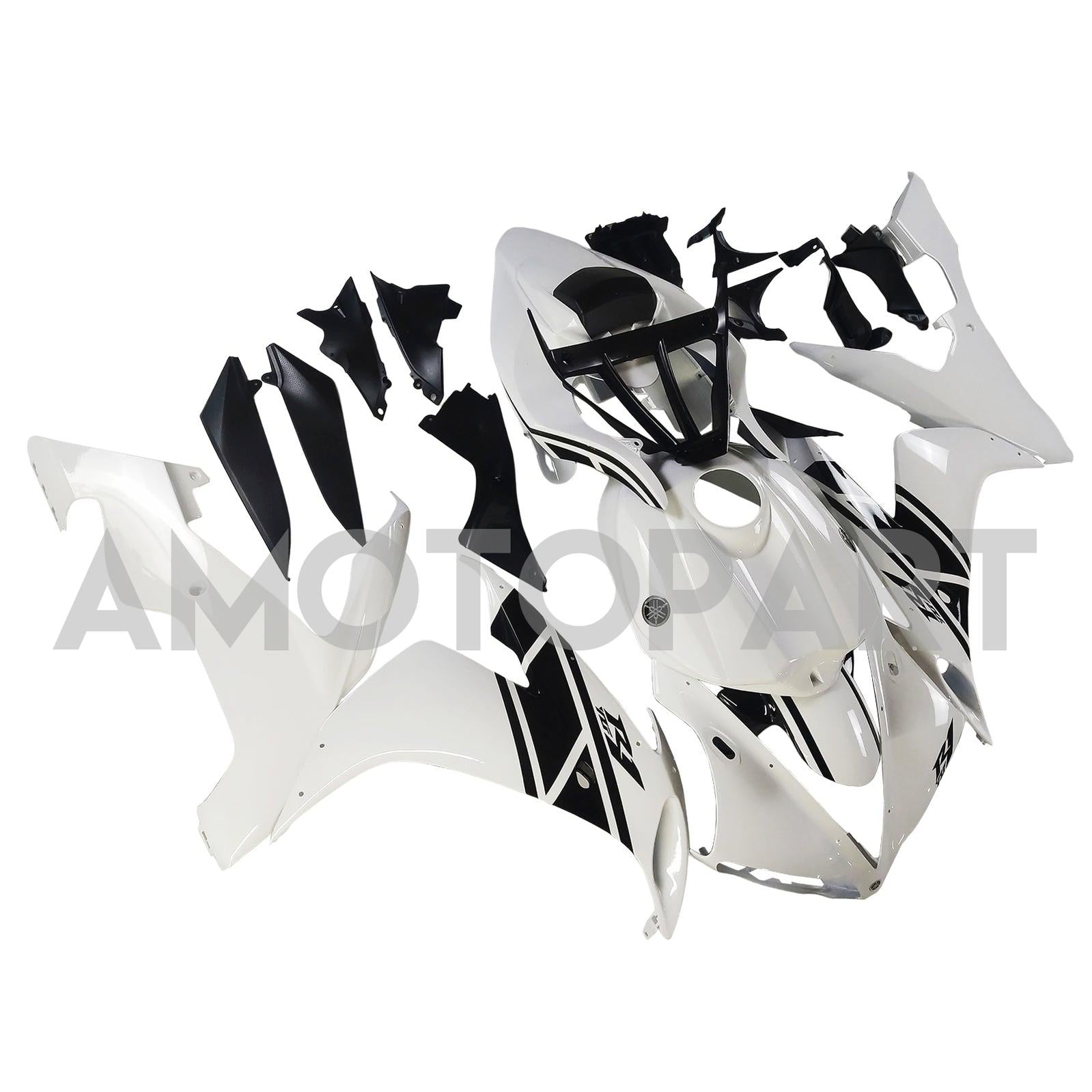 Amotopart 2004-2006 YZF 1000 R1 Yamaha White&Black Fairing Kit