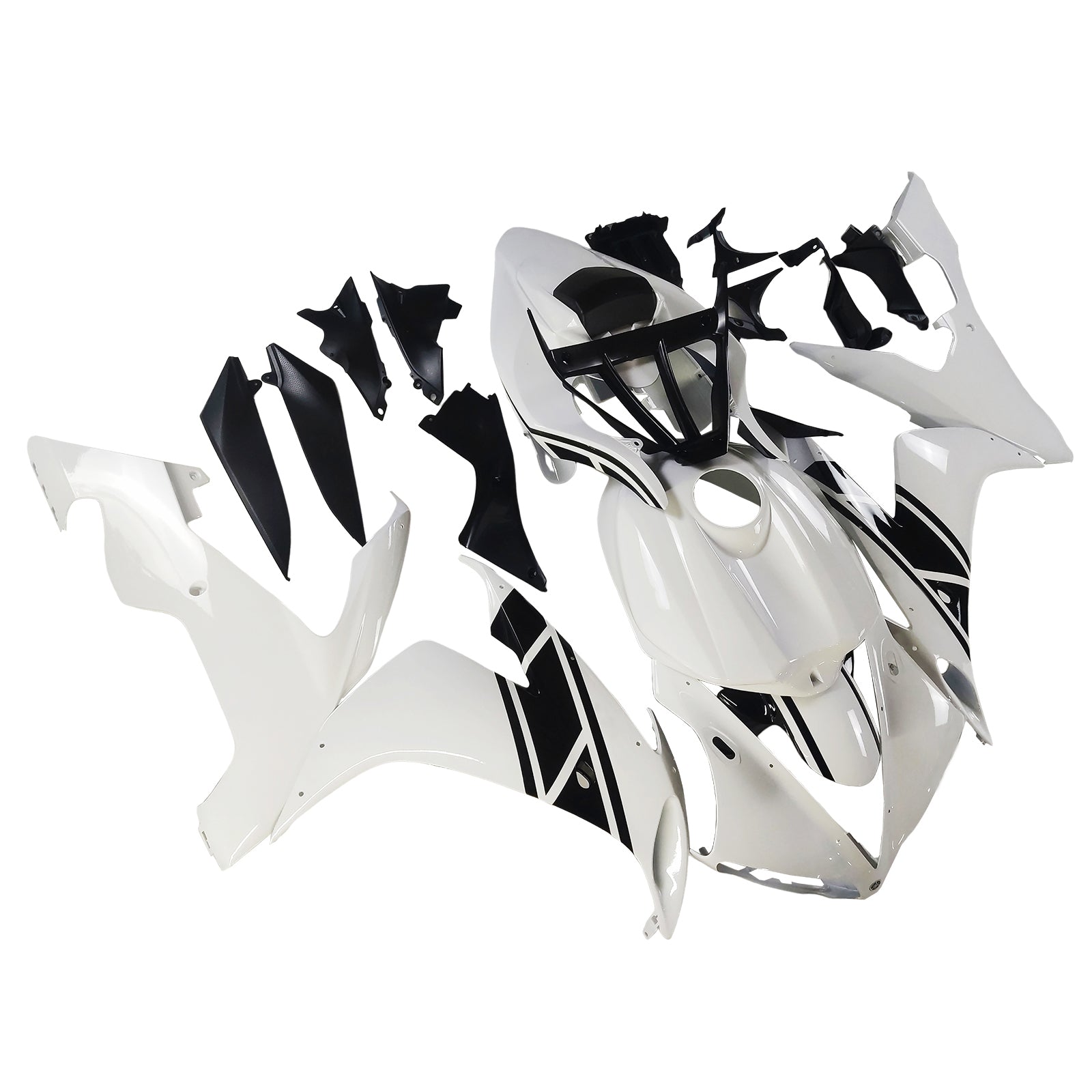Amotopart 2004-2006 YZF 1000 R1 Yamaha White&Black Fairing Kit